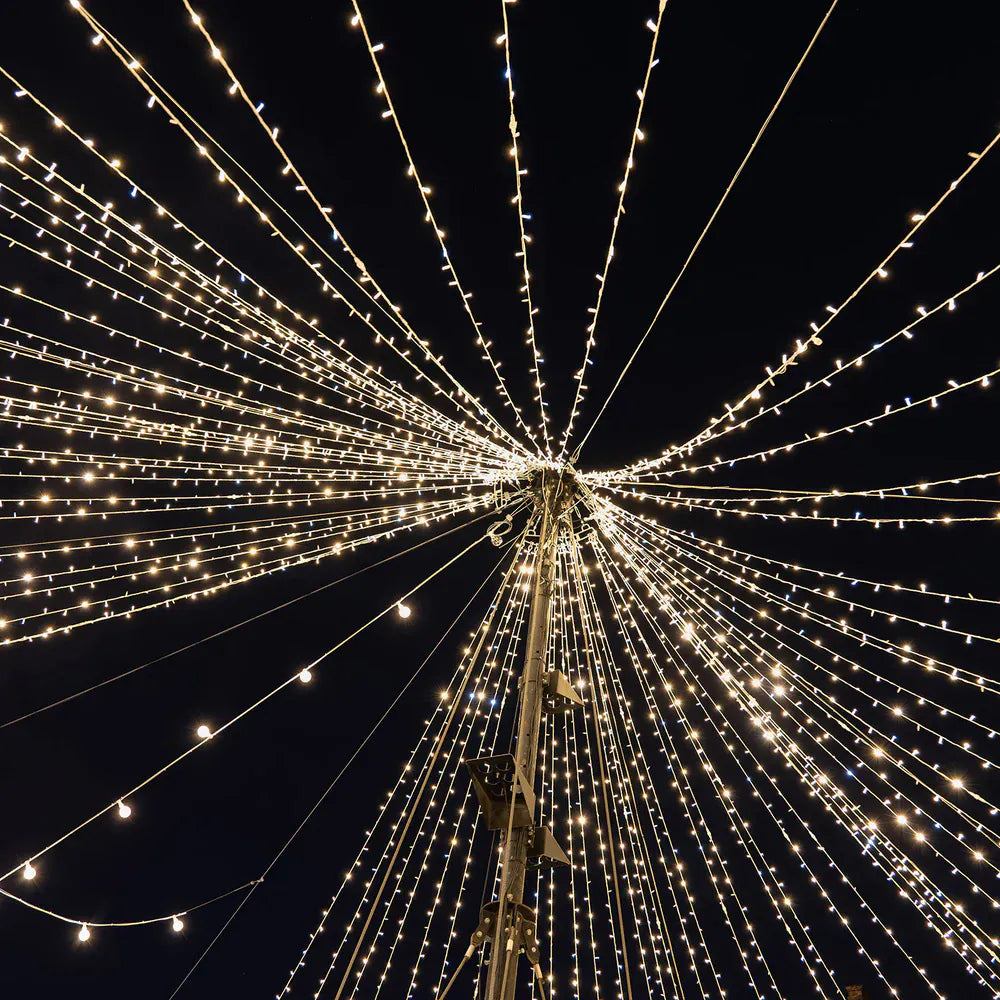 10 feet x 50 feet Warm White LED Curtain Fairy String Lights