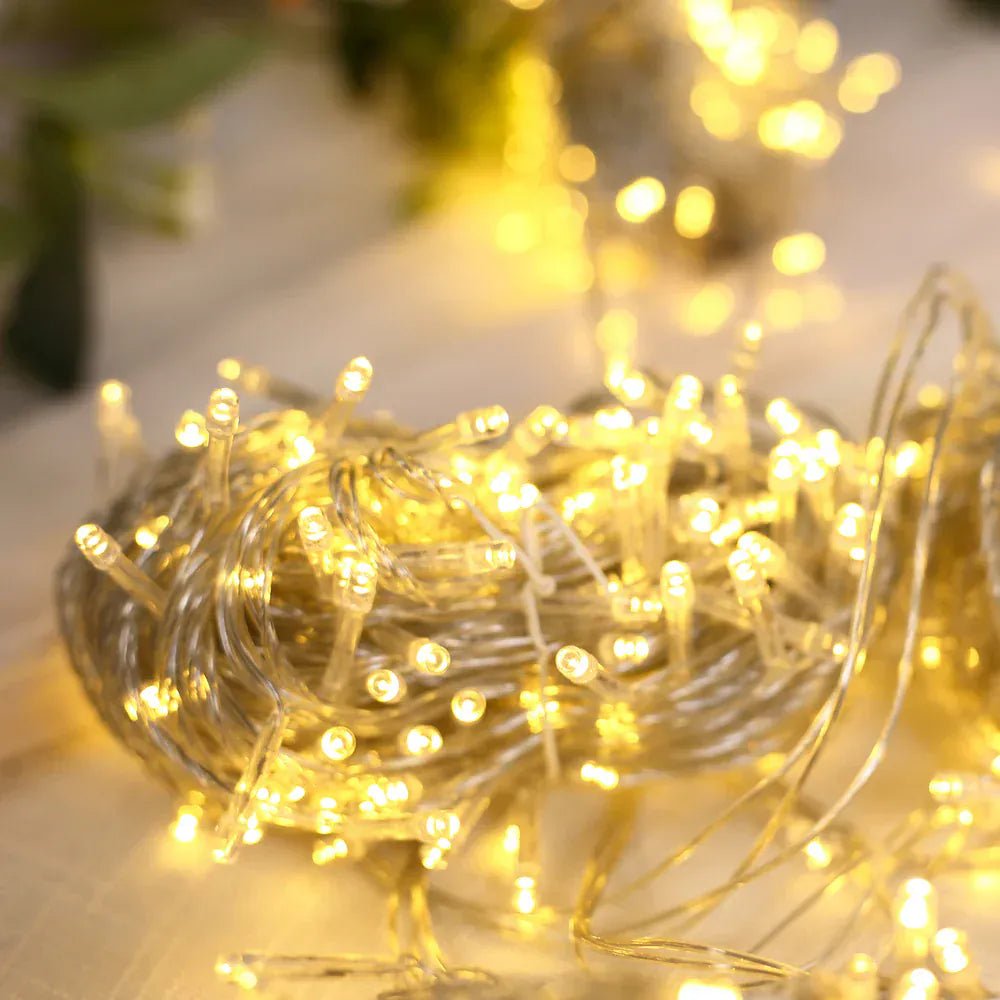 10 feet x 50 feet Warm White LED Curtain Fairy String Lights