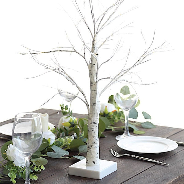 Tree Centerpieces for Weddings 30in – Decorative Ornament Display 30in,  White – Tacos Y Mas