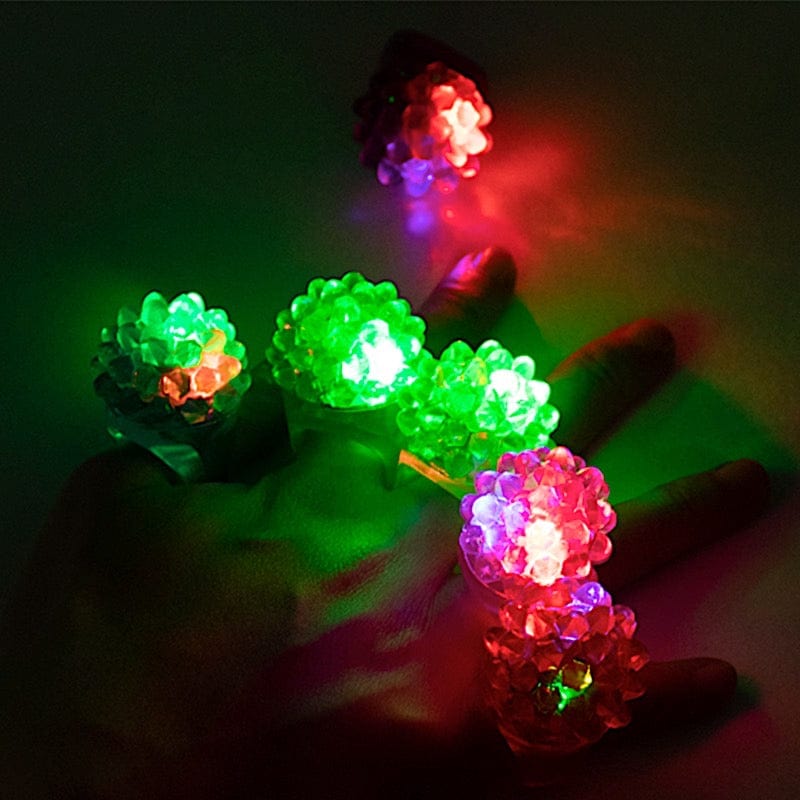 24 Assorted Flashing LED Light-Up Jelly Rings
