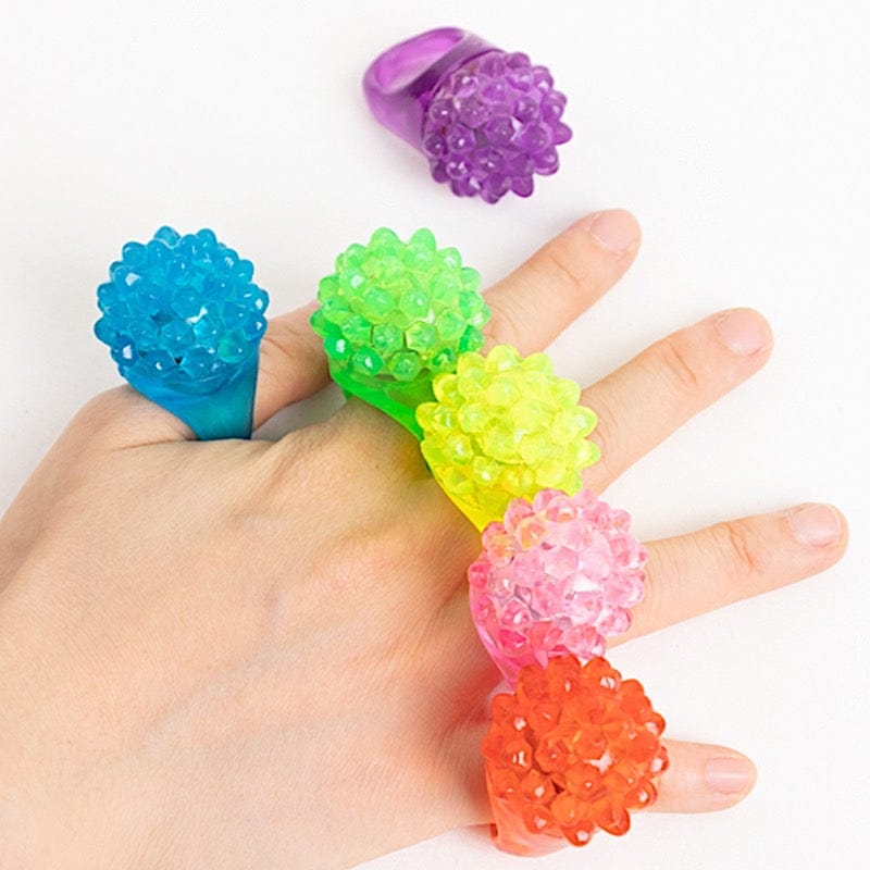 24 Assorted Flashing LED Light-Up Jelly Rings
