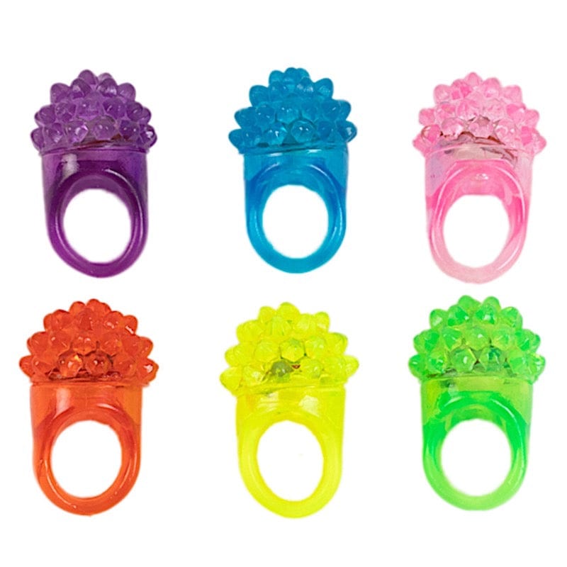 24 Assorted Flashing LED Light-Up Jelly Rings