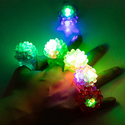 24 Assorted Flashing LED Light-Up Jelly Rings