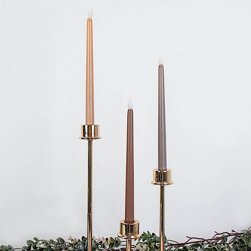 3 Flameless 11 in tall LED Taper Candles Lights