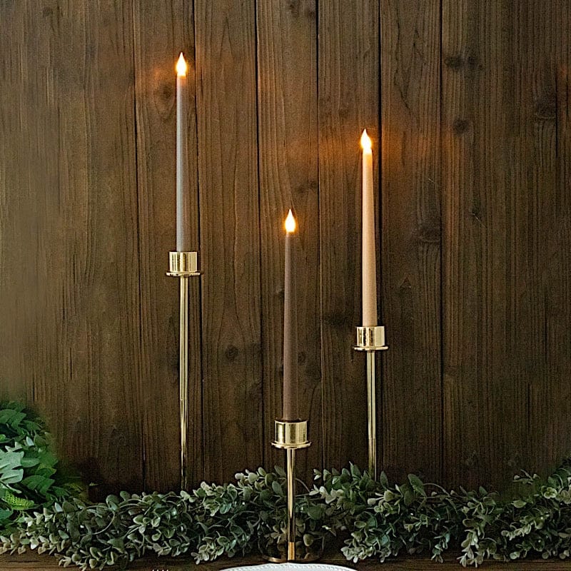 3 Flameless 11 in tall LED Taper Candles Lights
