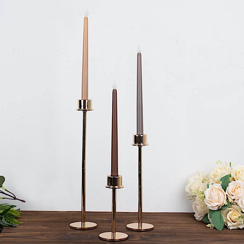 3 Flameless 11 in tall LED Taper Candles Lights