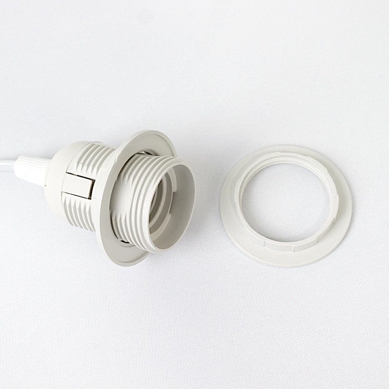 3 White 6 feet Plug-in Hanging Pendant Light Cords with Lamp Socket