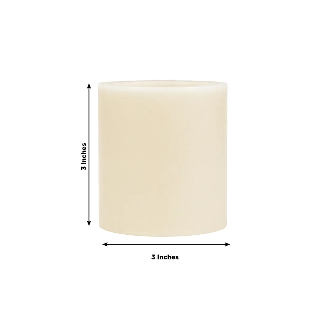 6 Flameless 3x3 in LED Pillar Candles Lights Real Wax with Flat Top