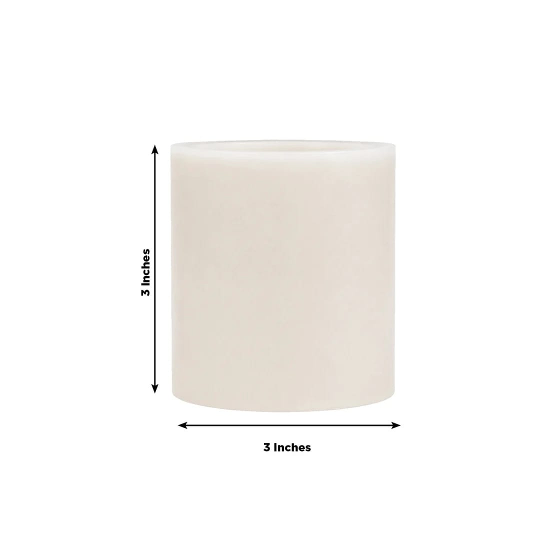 6 Flameless 3x3 in LED Pillar Candles Lights Real Wax with Flat Top