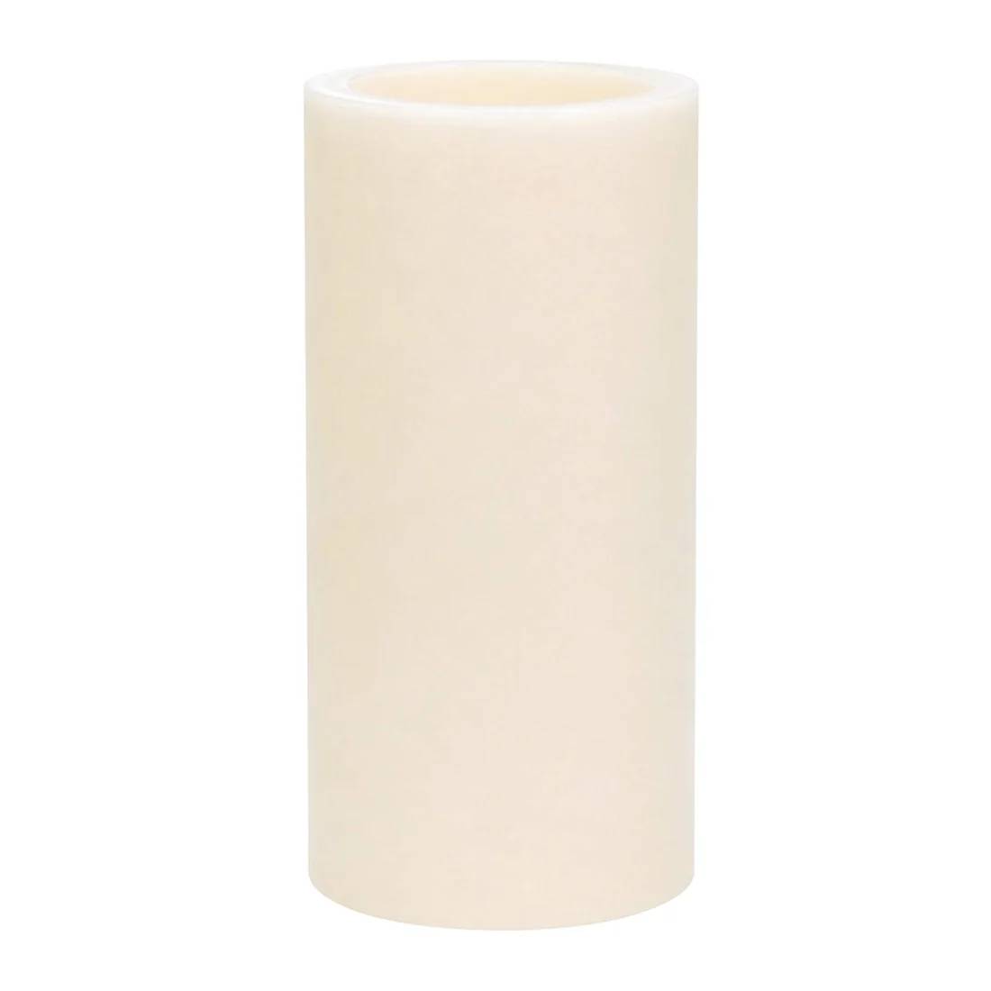6 Flameless 3x6 in LED Pillar Candles Lights Real Wax with Flat Top