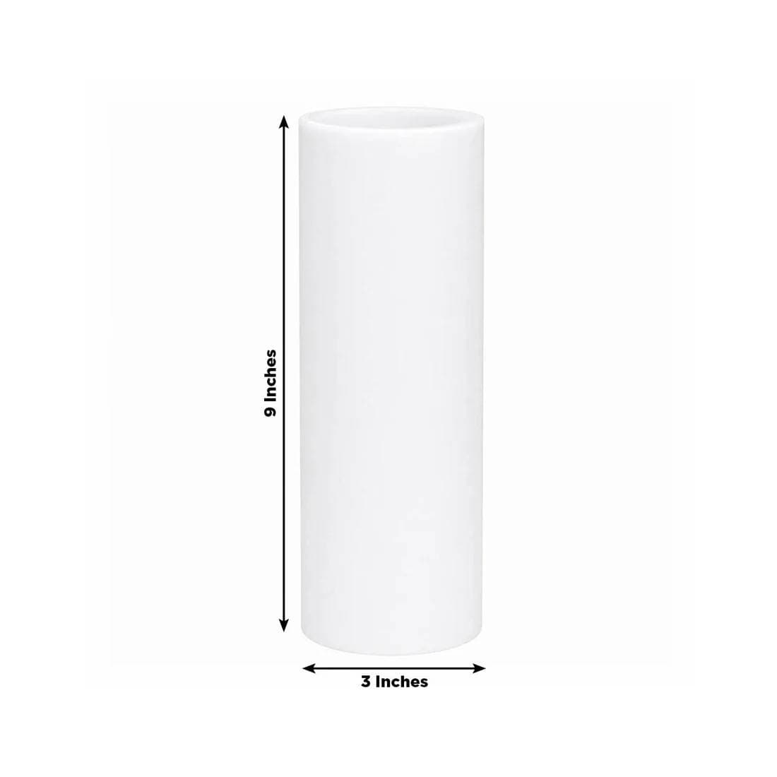 6 Flameless 3x9 in LED Pillar Candles Lights Real Wax with Flat Top