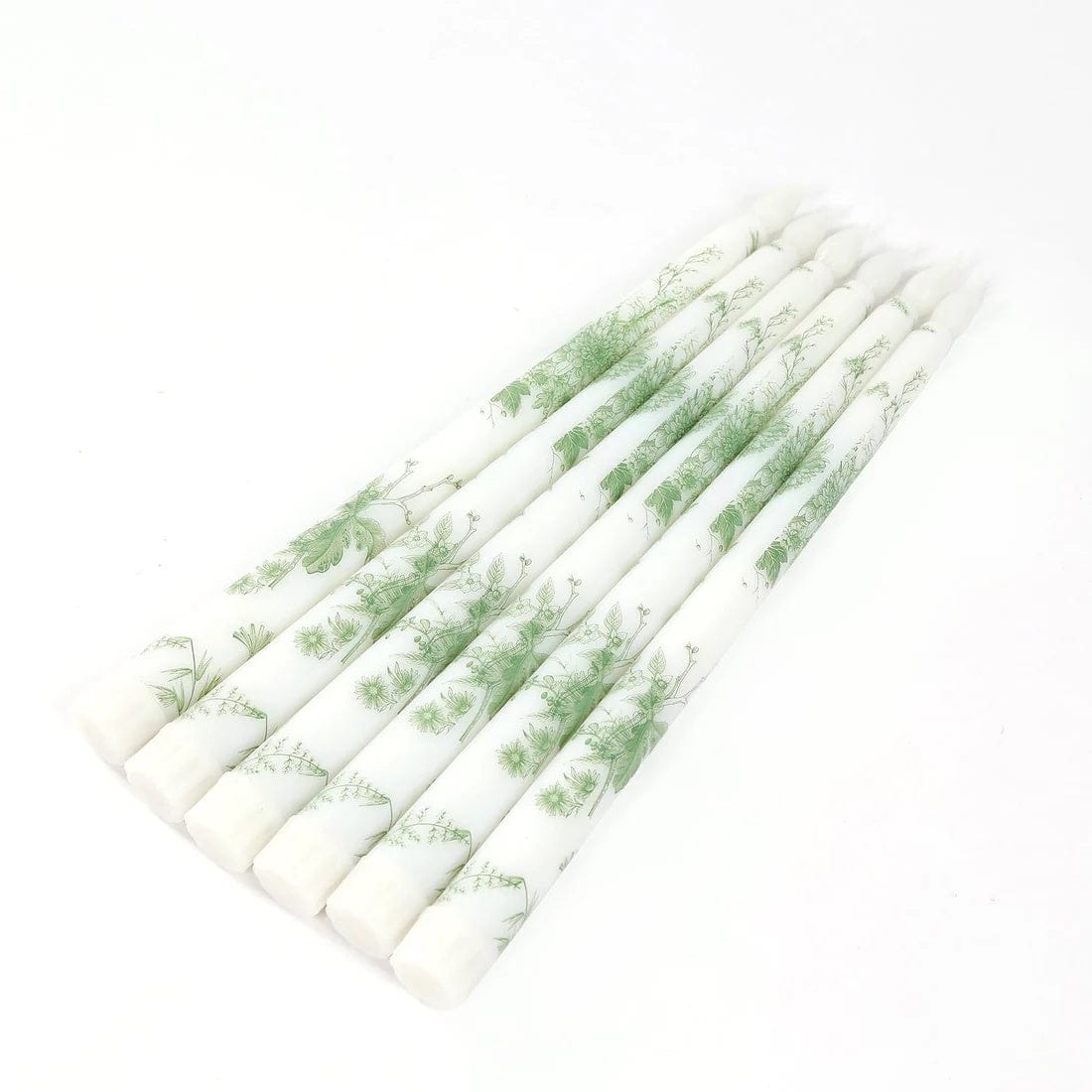 6 White 11 in tall French Toile Design Flameless LED Taper Candles Lights