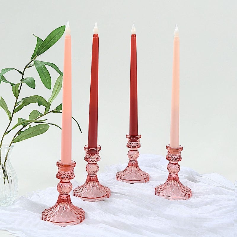 8 Mixed Flameless 11 in tall LED Taper Candles Lights