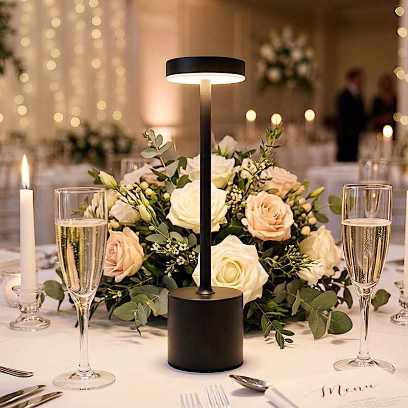 Metal Rechargeable Cordless Table Lamp with Touch Control