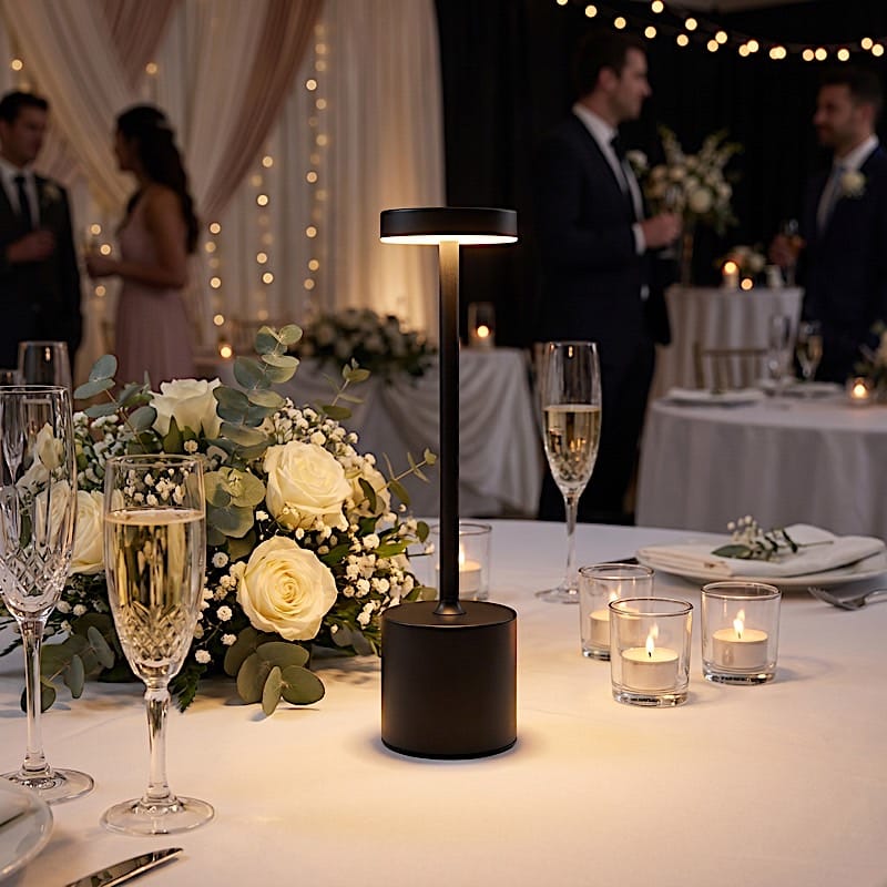 Metal Rechargeable Cordless Table Lamp with Touch Control