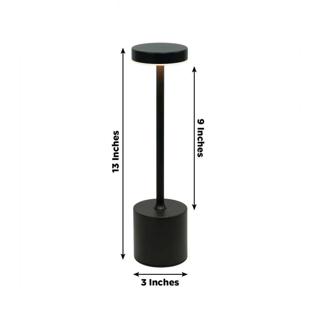 Metal Rechargeable Cordless Table Lamp with Touch Control