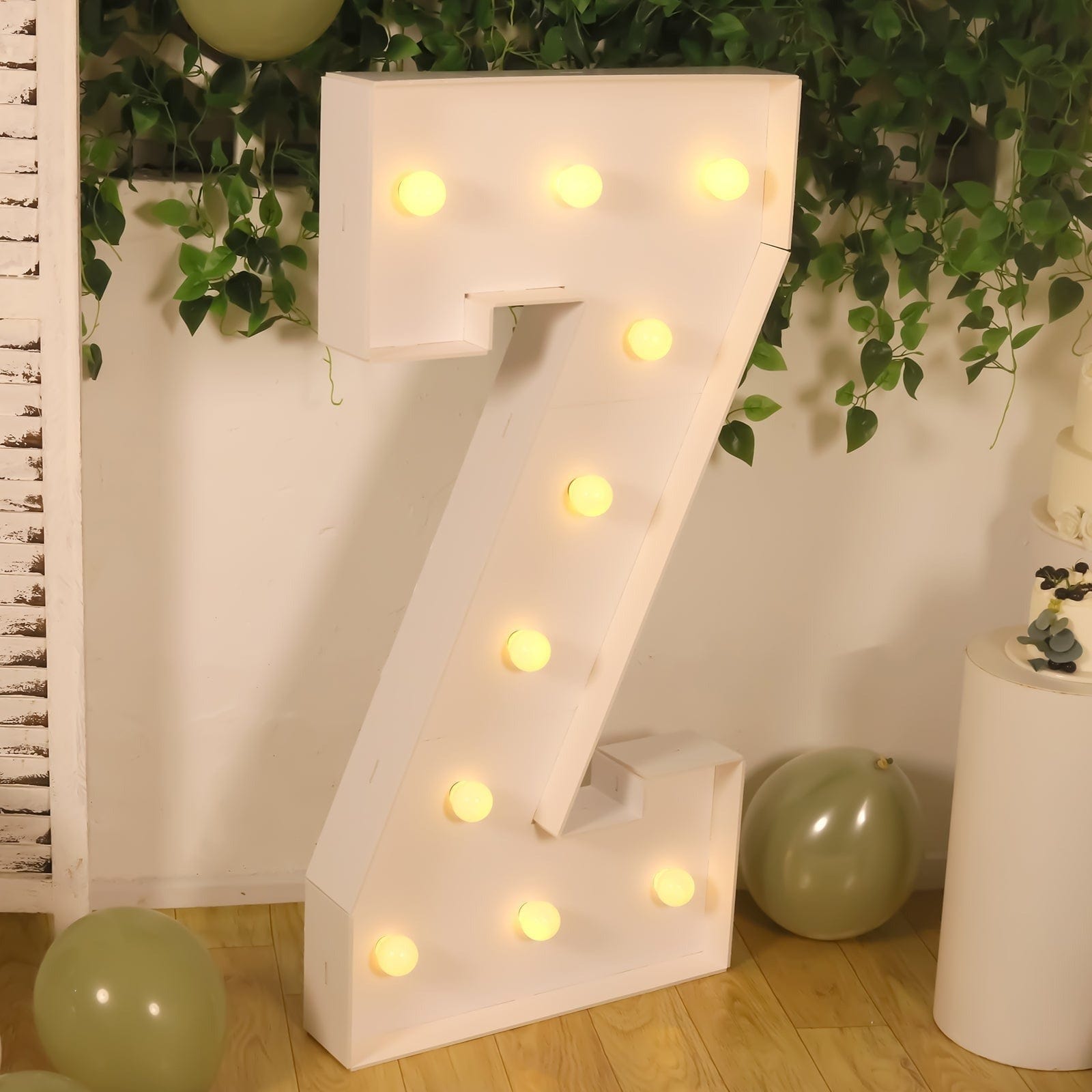 4ft Foam Board XL LED Marquee Letter with 10 Warm White Battery Operated LEDs