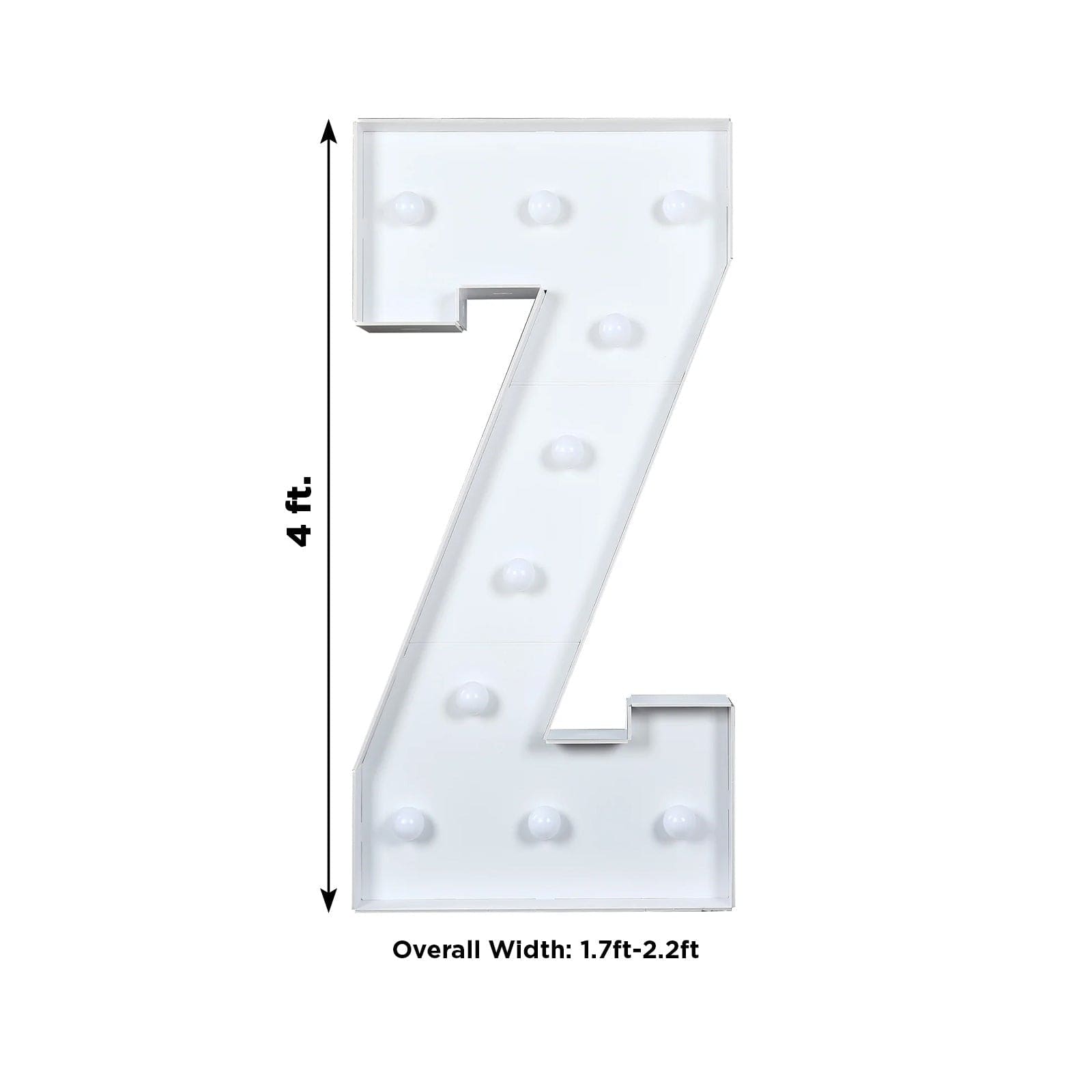 4ft Foam Board XL LED Marquee Letter with 10 Warm White Battery Operated LEDs