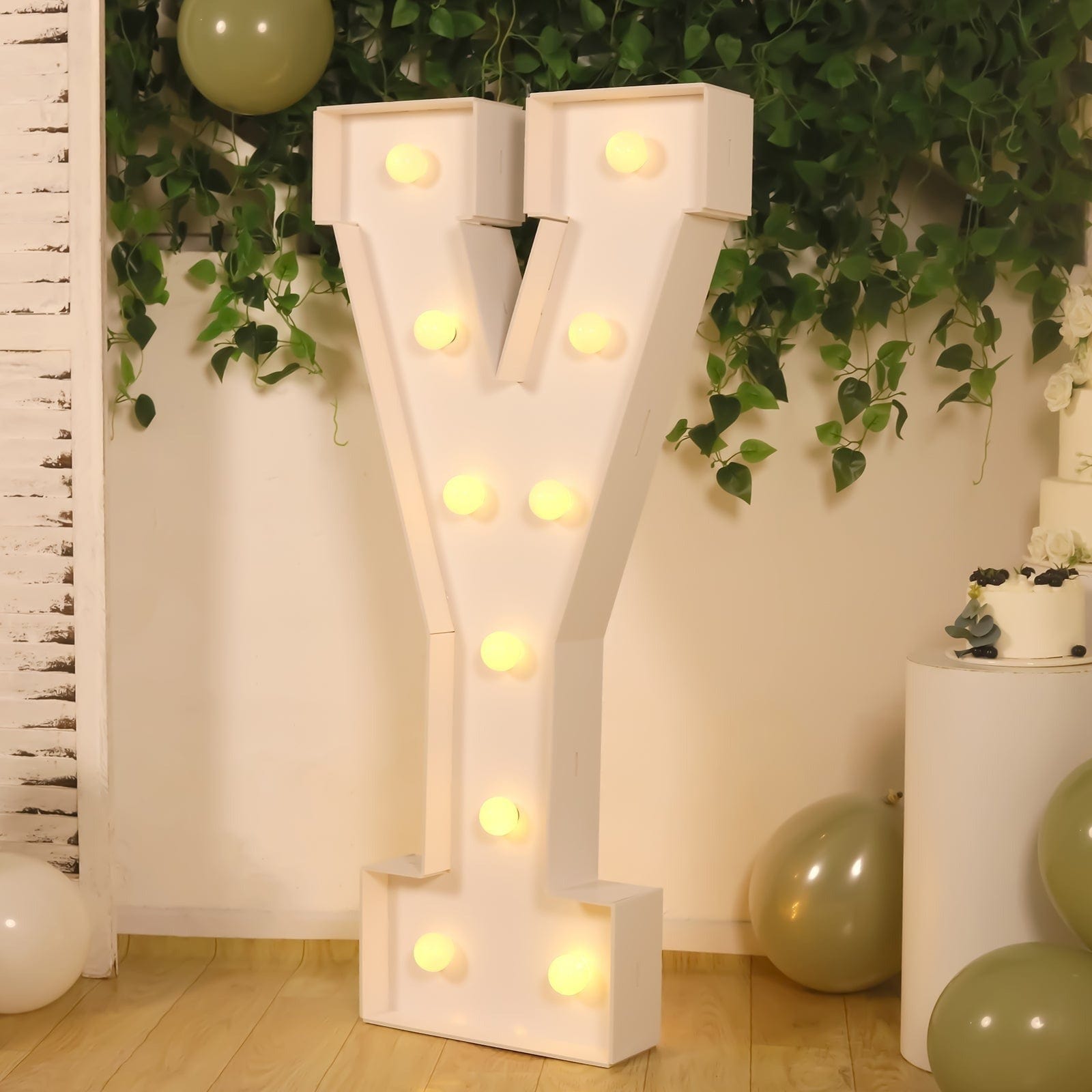 4ft Foam Board XL LED Marquee Letter with 10 Warm White Battery Operated LEDs