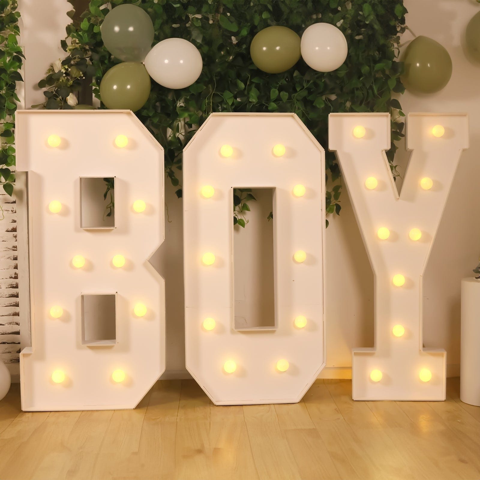 4ft Foam Board XL LED Marquee Letter with 10 Warm White Battery Operated LEDs