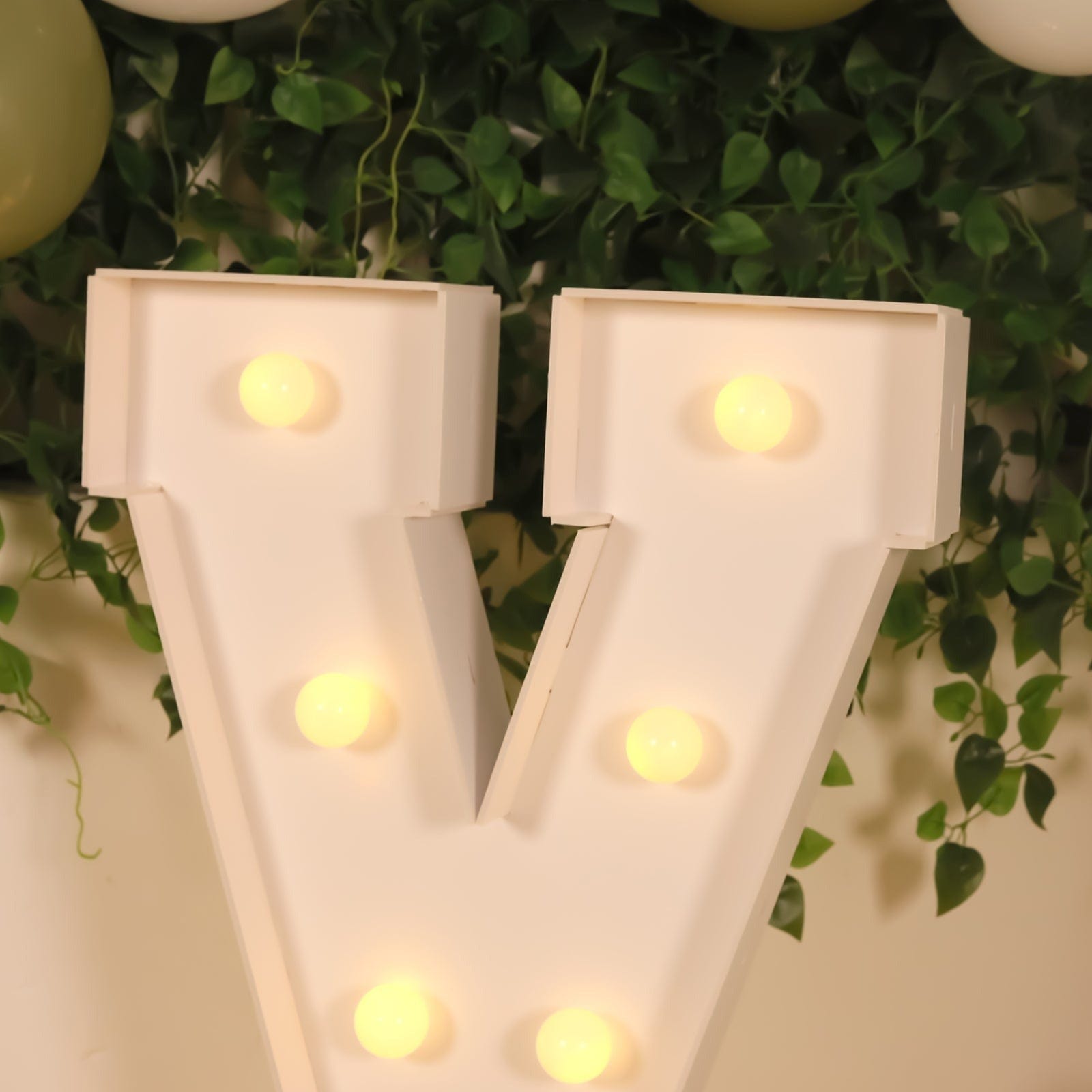 4ft Foam Board XL LED Marquee Letter with 10 Warm White Battery Operated LEDs