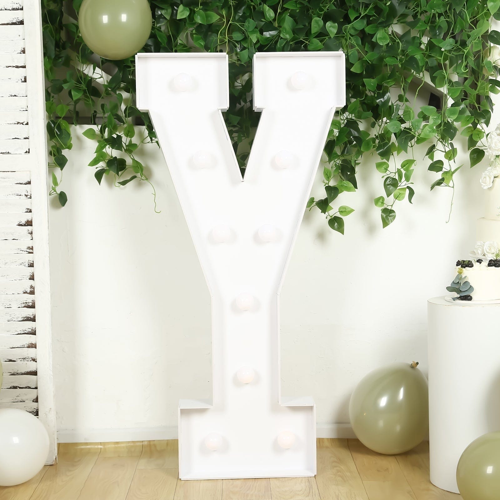 4ft Foam Board XL LED Marquee Letter with 10 Warm White Battery Operated LEDs