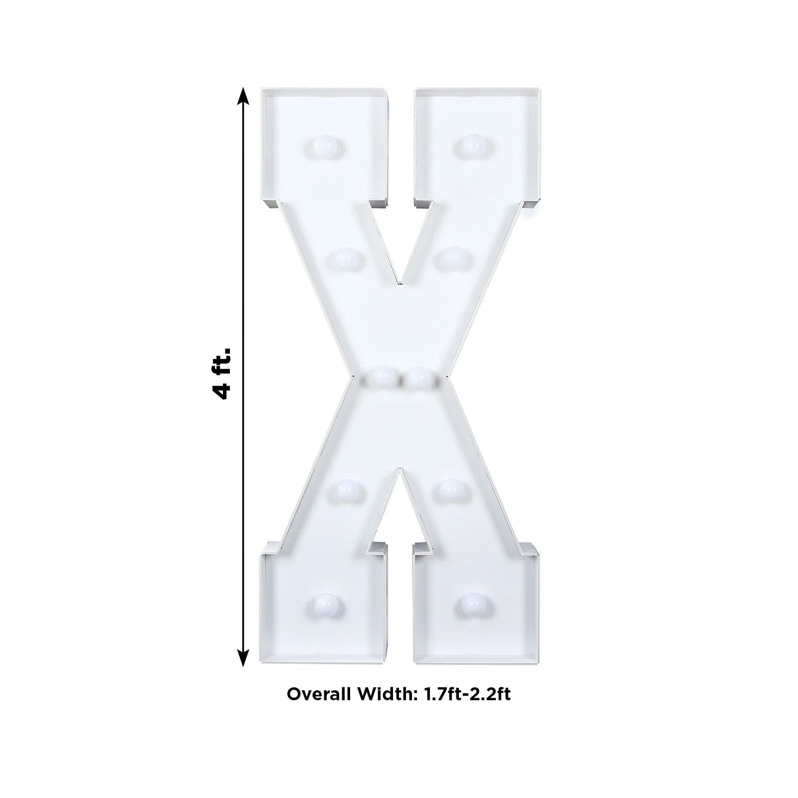 4ft Foam Board XL LED Marquee Letter with 10 Warm White Battery Operated LEDs