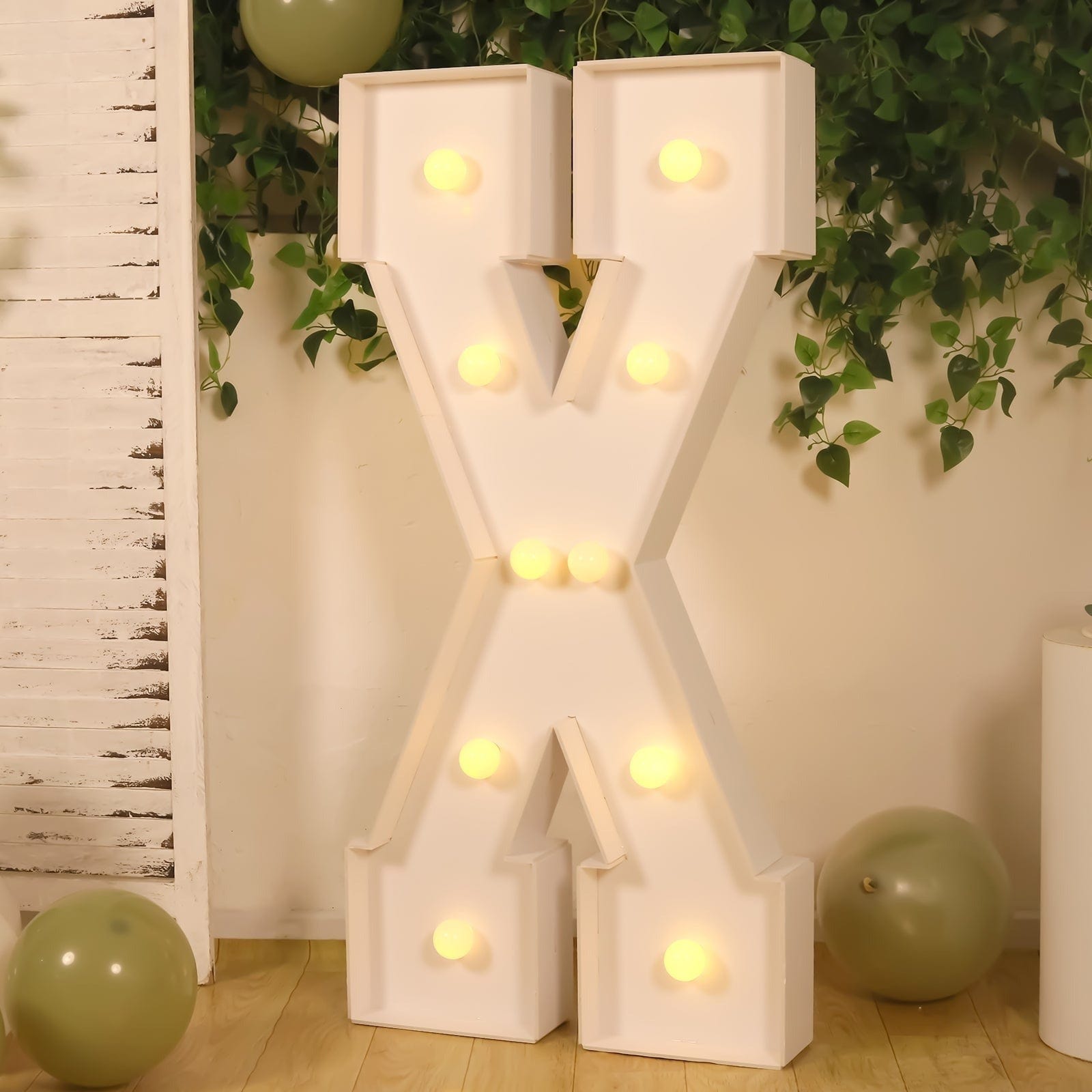 4ft Foam Board XL LED Marquee Letter with 10 Warm White Battery Operated LEDs