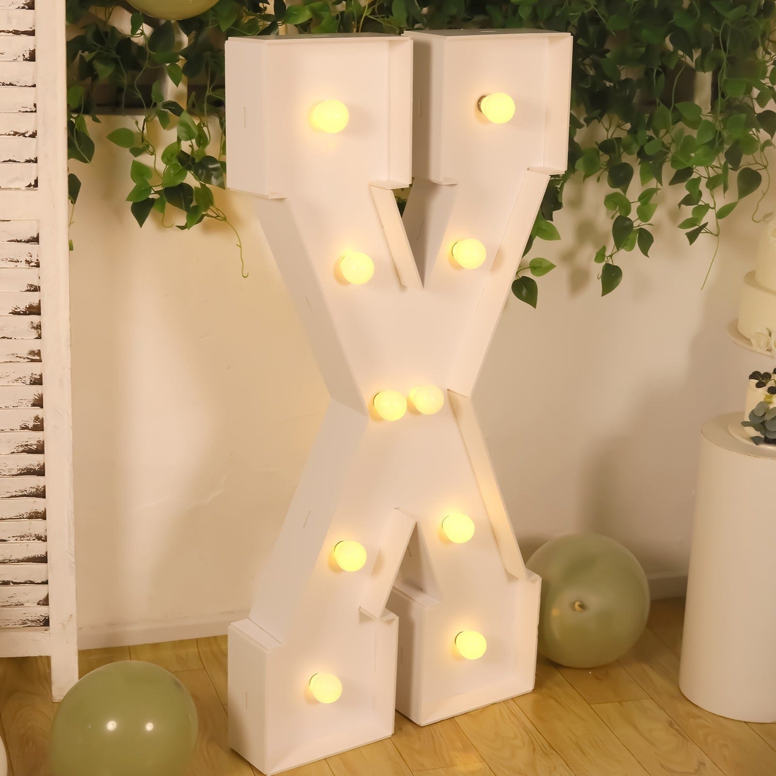 4ft Foam Board XL LED Marquee Letter with 10 Warm White Battery Operated LEDs