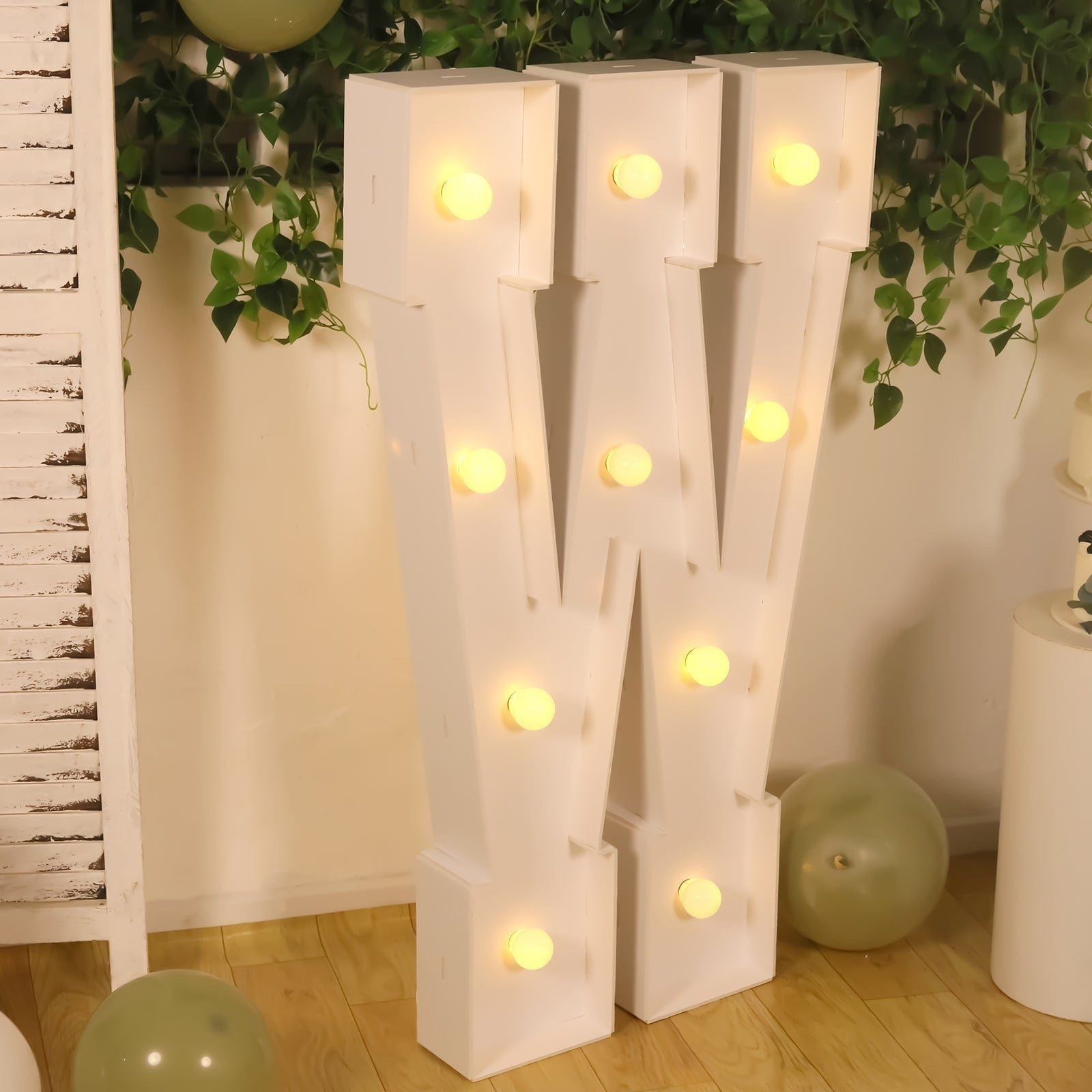 4ft Foam Board XL LED Marquee Letter with 10 Warm White Battery Operated LEDs