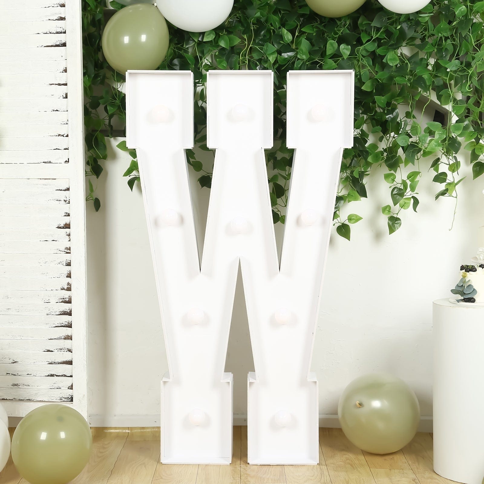 4ft Foam Board XL LED Marquee Letter with 10 Warm White Battery Operated LEDs