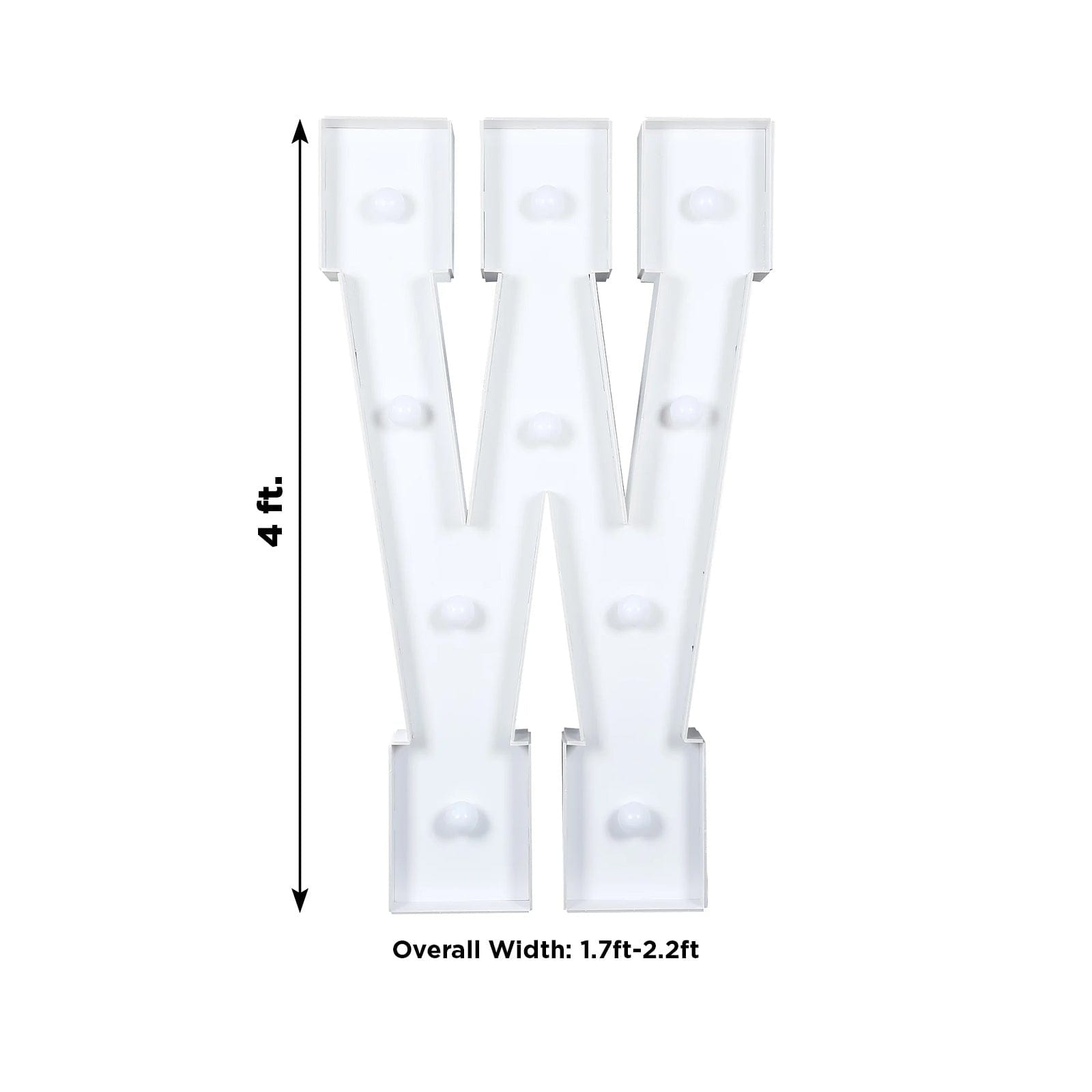 4ft Foam Board XL LED Marquee Letter with 10 Warm White Battery Operated LEDs