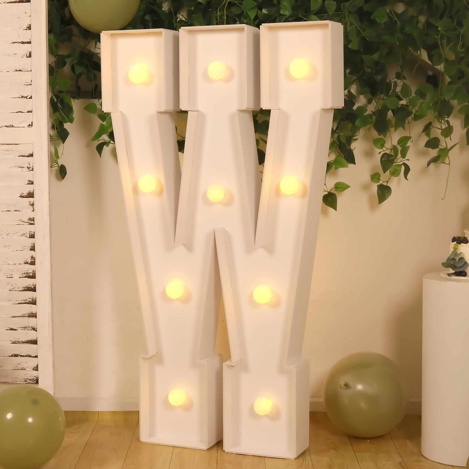 4ft Foam Board XL LED Marquee Letter with 10 Warm White Battery Operated LEDs