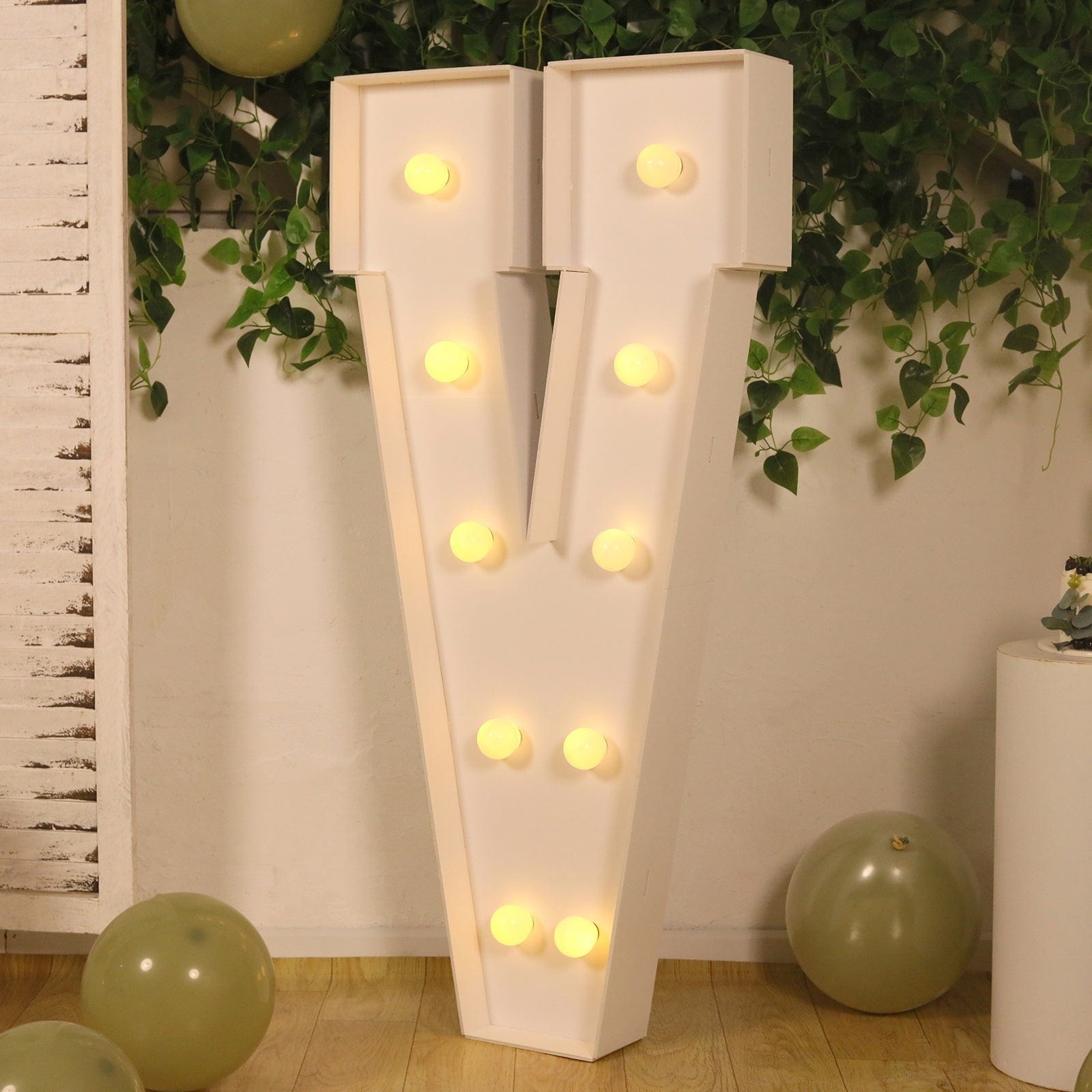 4ft Foam Board XL LED Marquee Letter with 10 Warm White Battery Operated LEDs