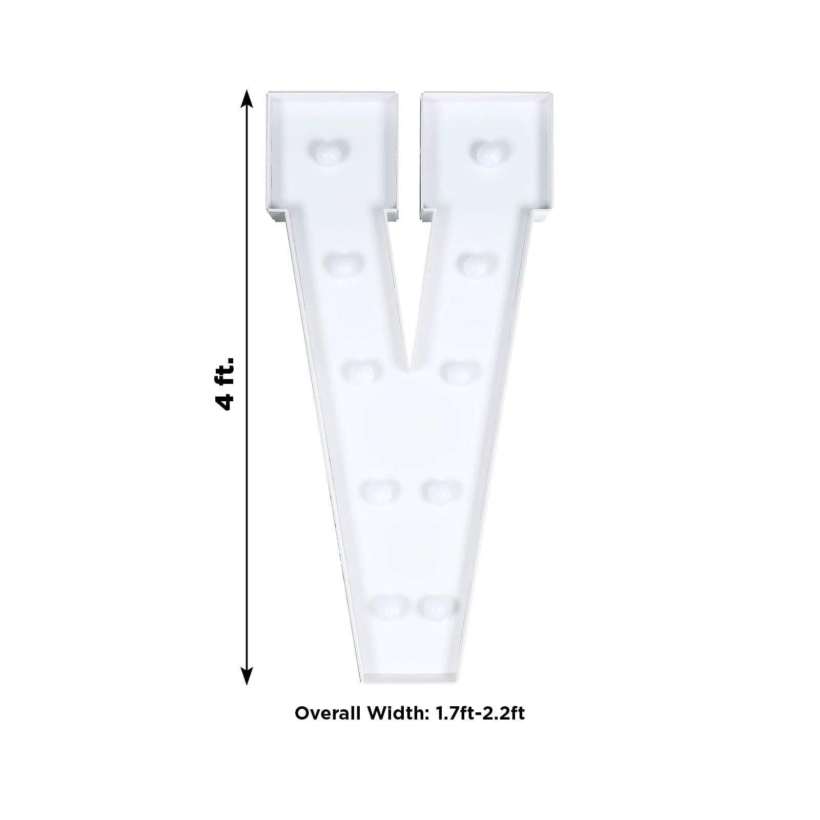 4ft Foam Board XL LED Marquee Letter with 10 Warm White Battery Operated LEDs