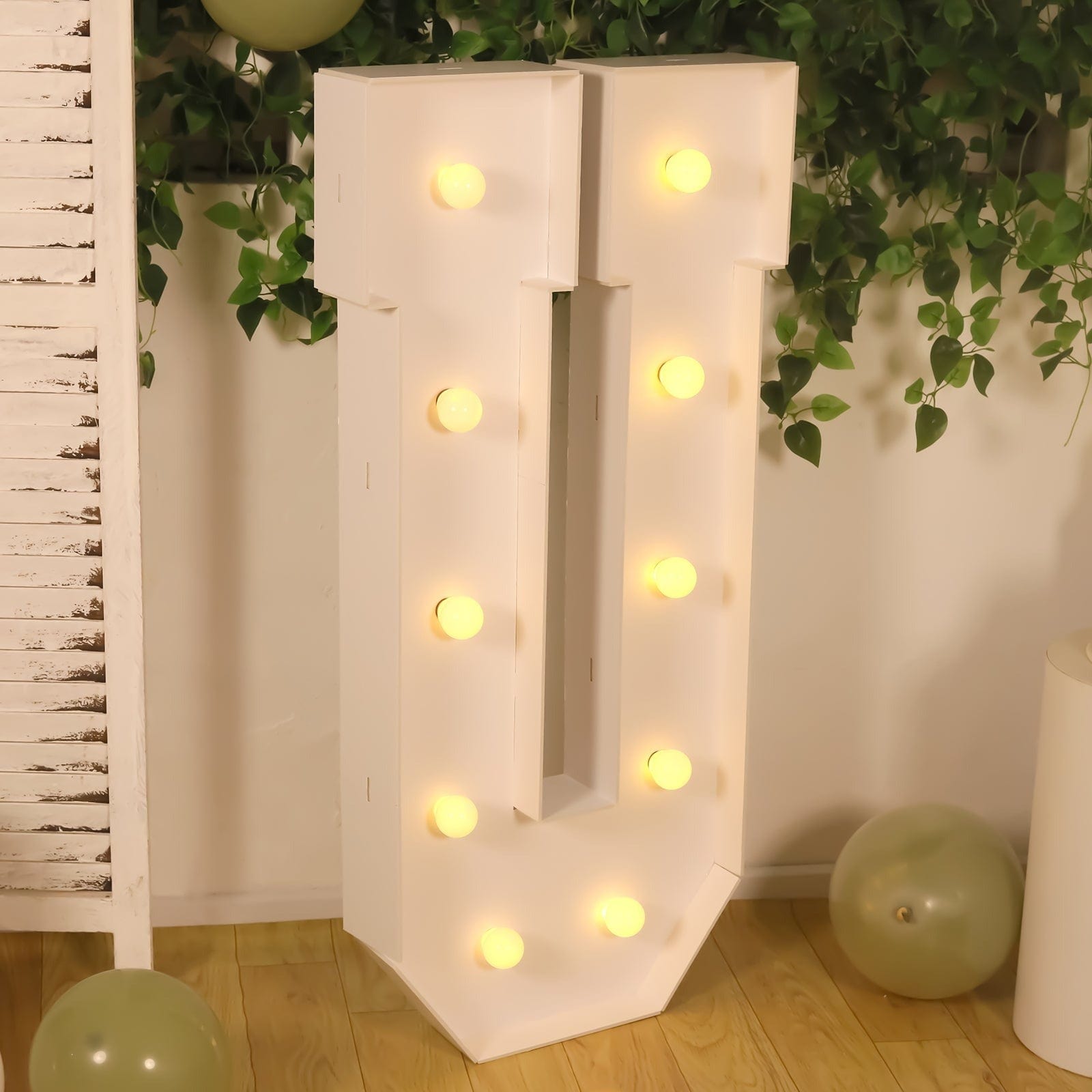 4ft Foam Board XL LED Marquee Letter with 10 Warm White Battery Operated LEDs
