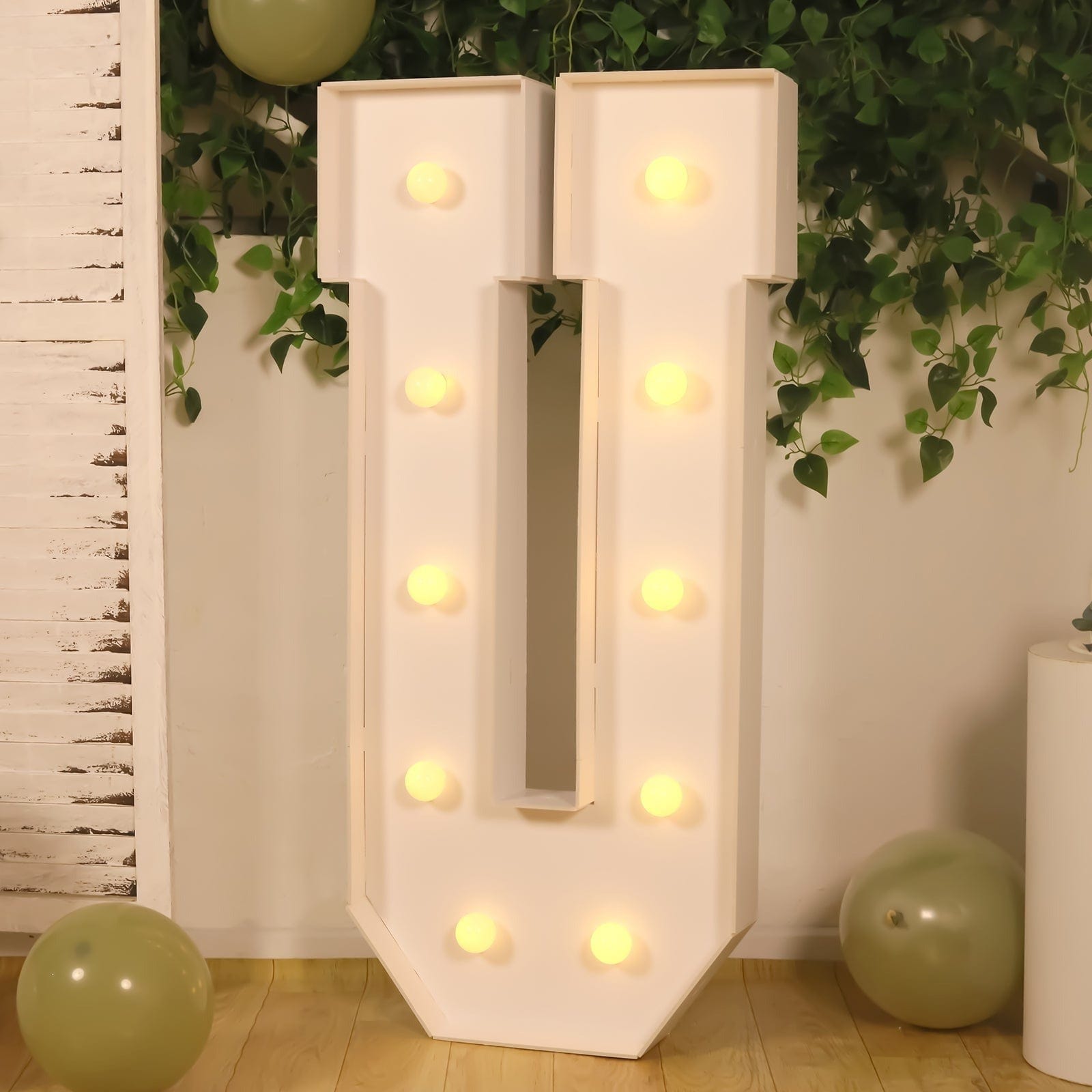 4ft Foam Board XL LED Marquee Letter with 10 Warm White Battery Operated LEDs