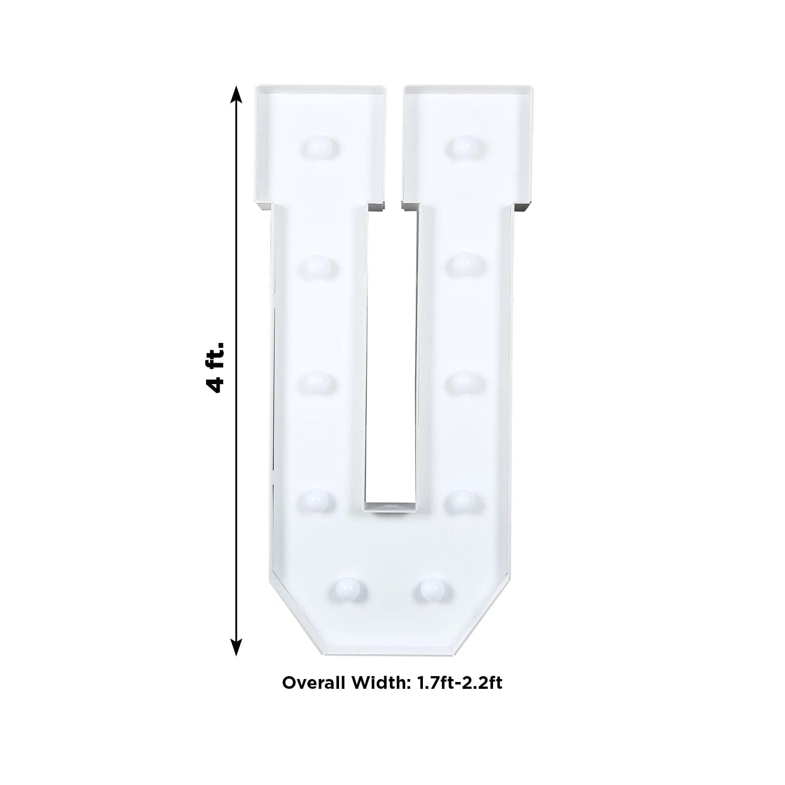 4ft Foam Board XL LED Marquee Letter with 10 Warm White Battery Operated LEDs