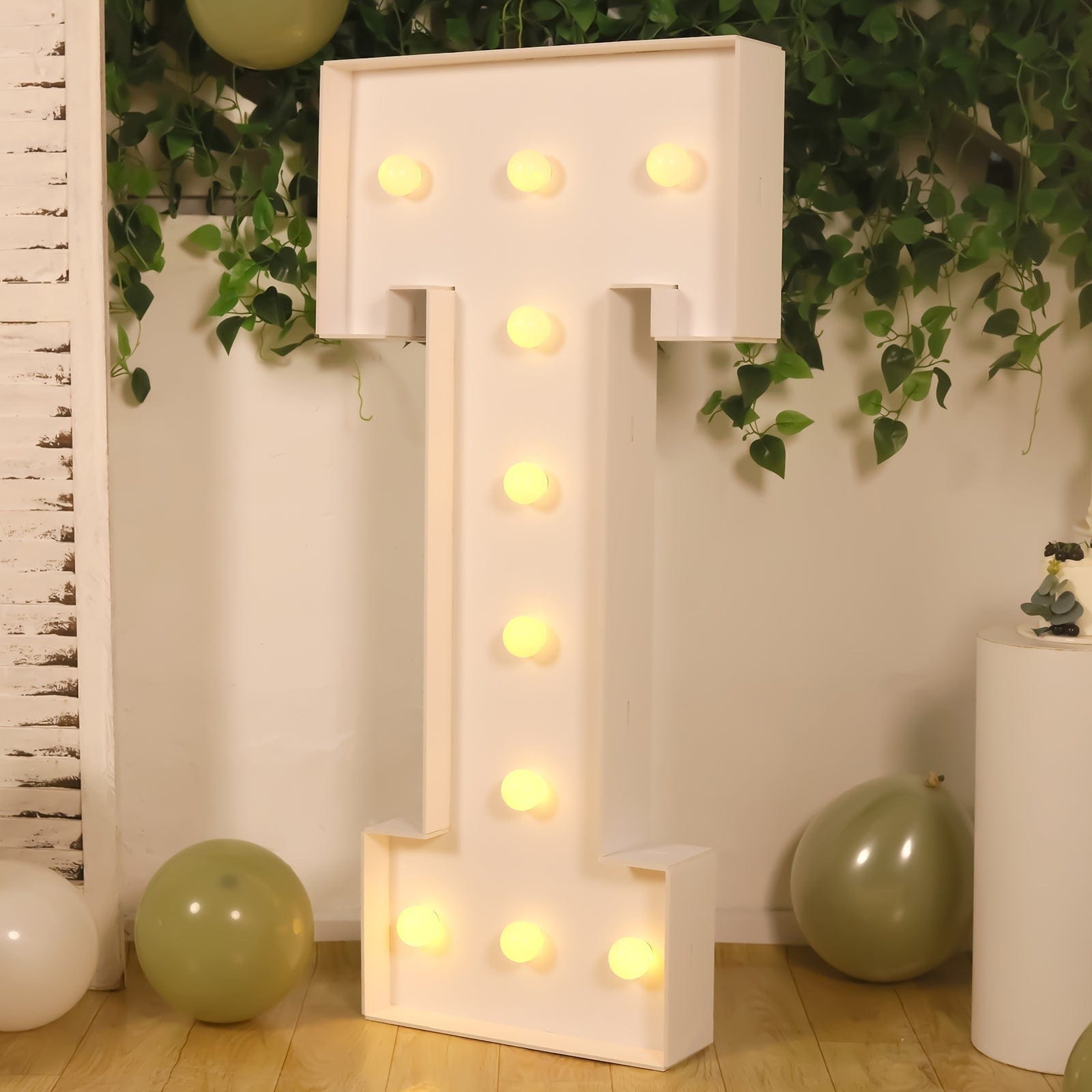 4ft Foam Board XL LED Marquee Letter with 10 Warm White Battery Operated LEDs