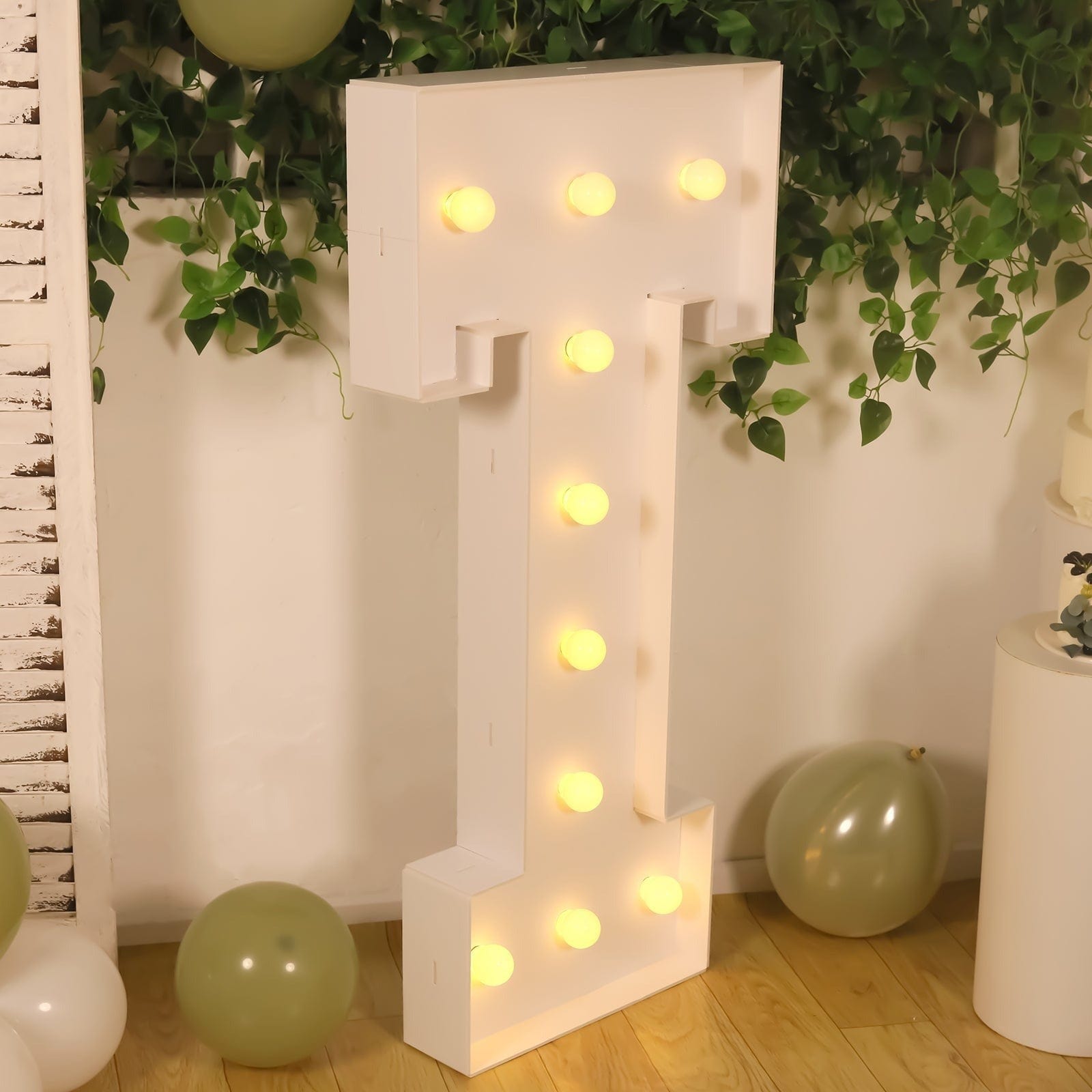 4ft Foam Board XL LED Marquee Letter with 10 Warm White Battery Operated LEDs