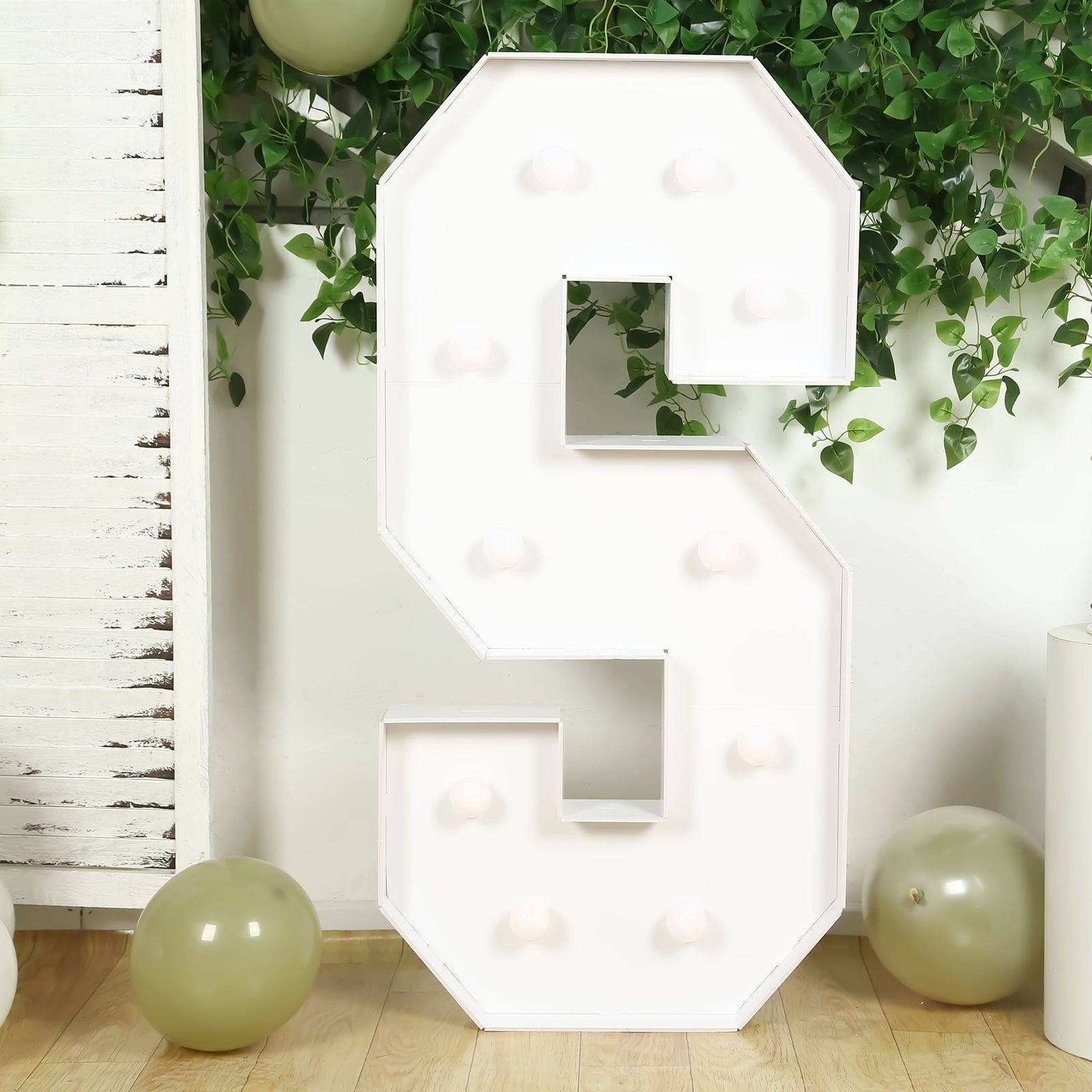4ft Foam Board XL LED Marquee Letter with 10 Warm White Battery Operated LEDs