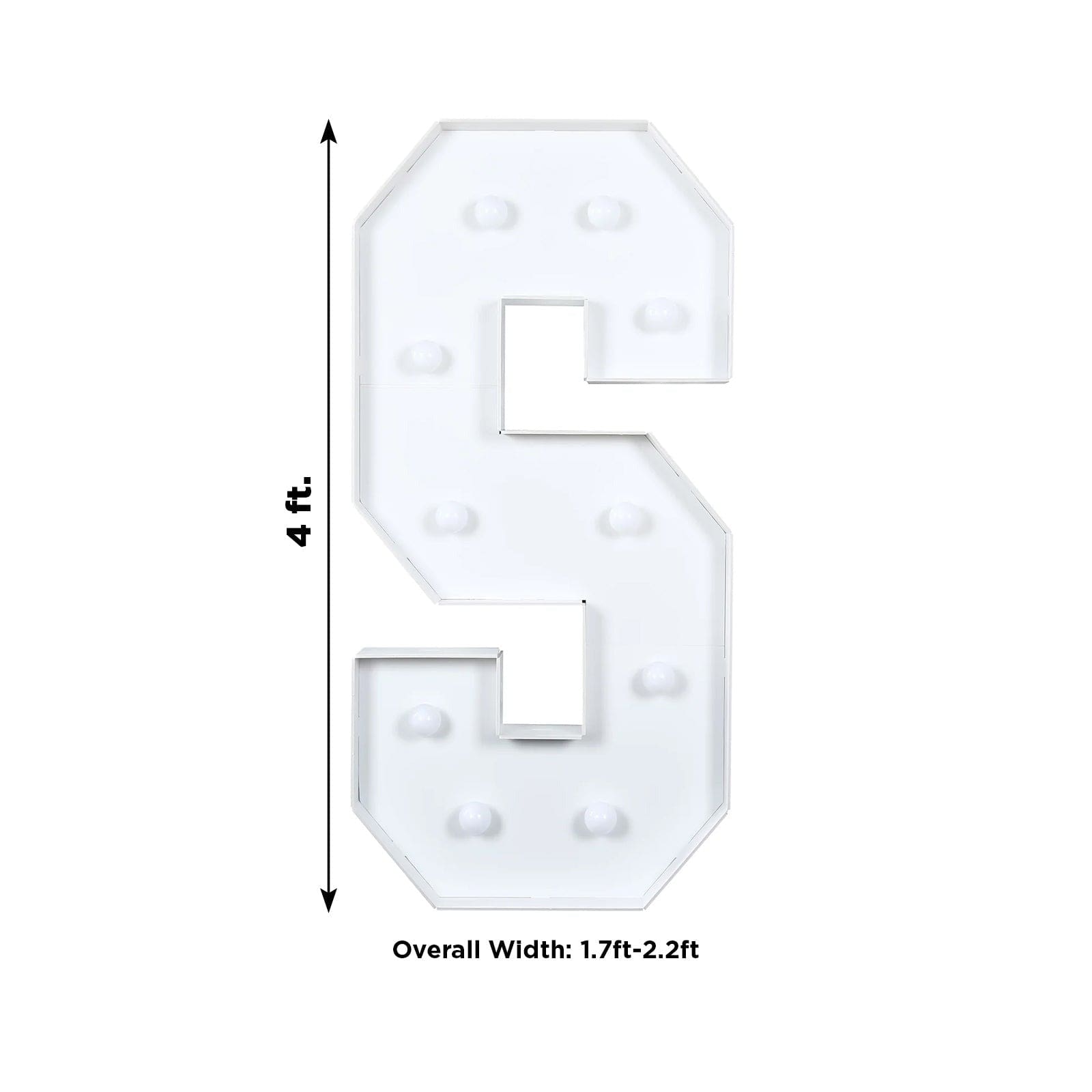 4ft Foam Board XL LED Marquee Letter with 10 Warm White Battery Operated LEDs