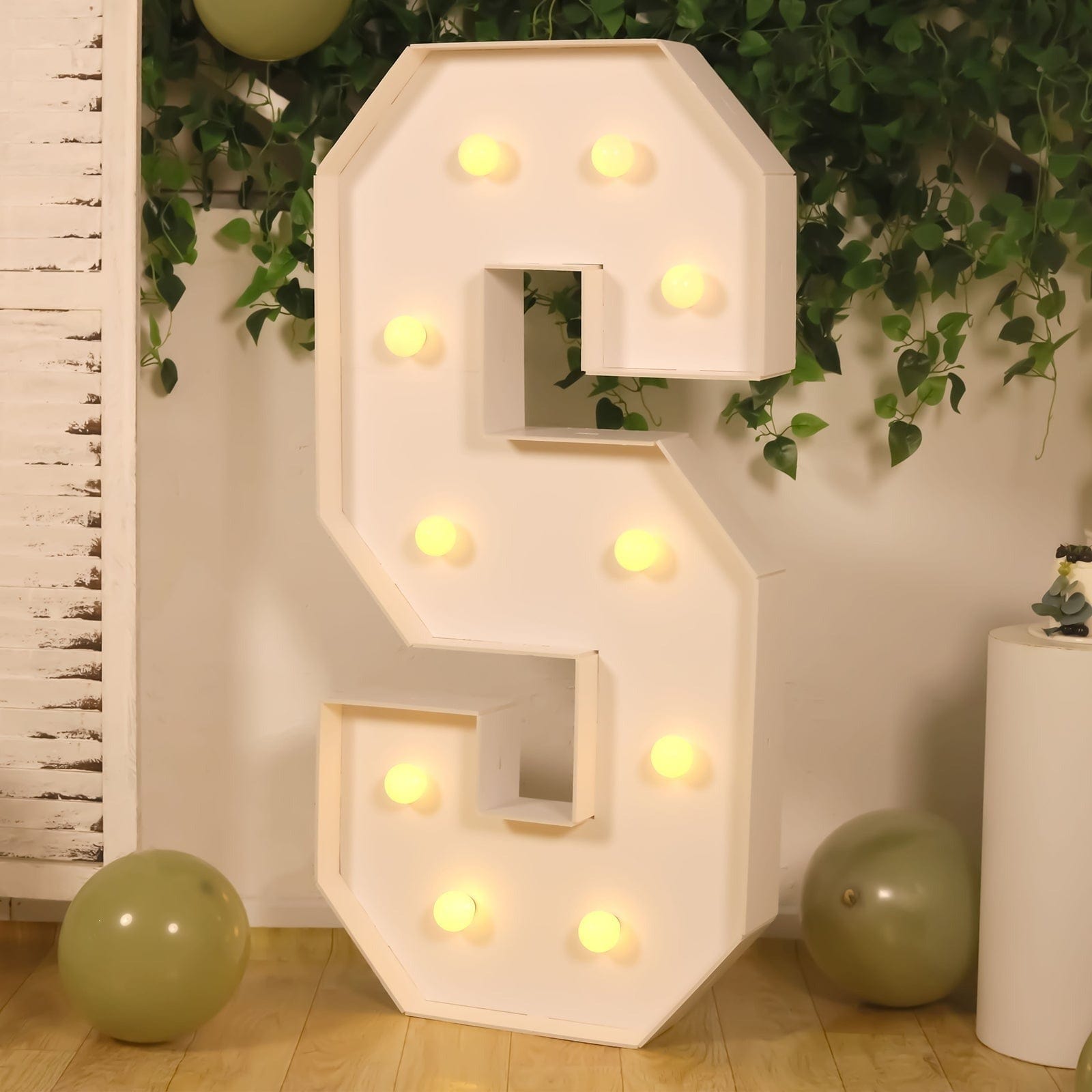 4ft Foam Board XL LED Marquee Letter with 10 Warm White Battery Operated LEDs