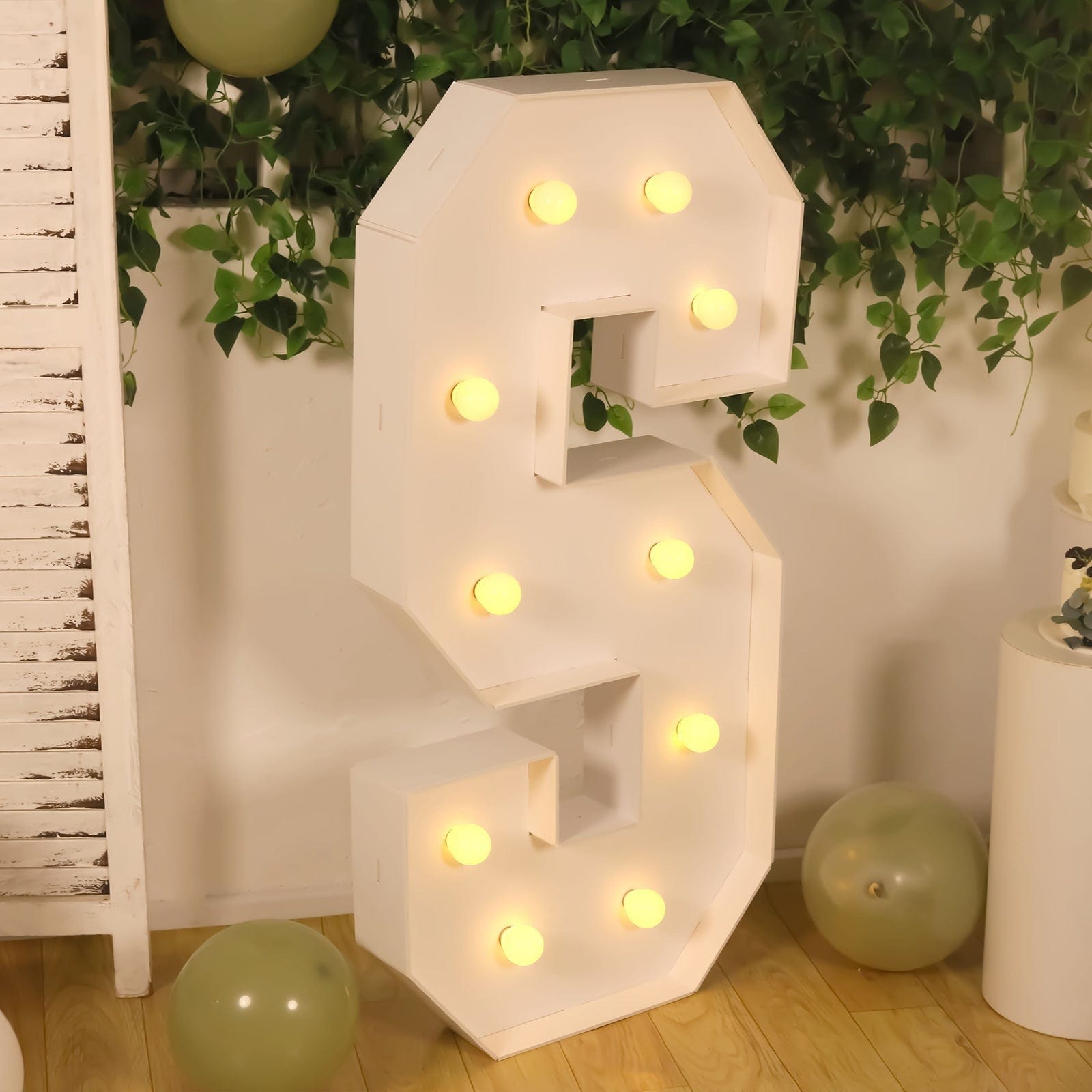 4ft Foam Board XL LED Marquee Letter with 10 Warm White Battery Operated LEDs
