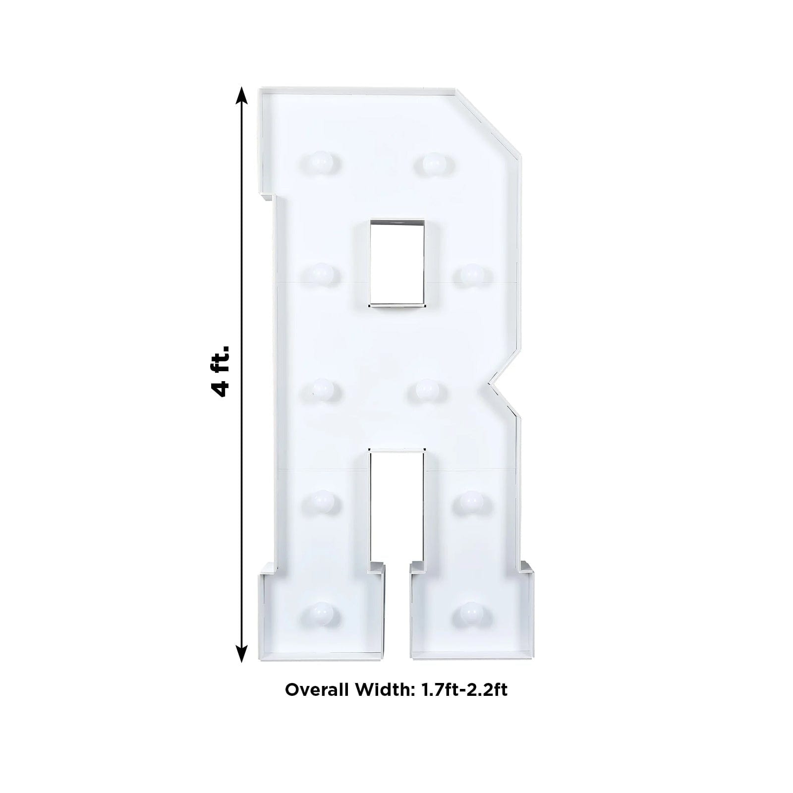 4ft Foam Board XL LED Marquee Letter with 10 Warm White Battery Operated LEDs
