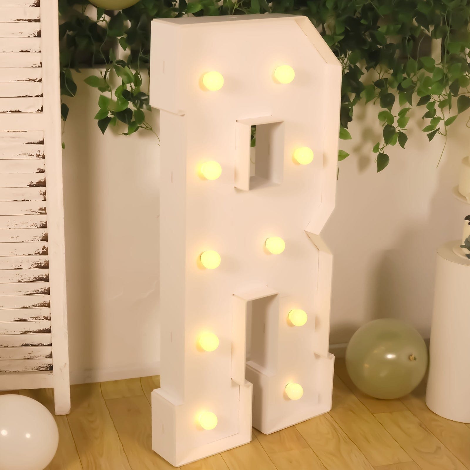4ft Foam Board XL LED Marquee Letter with 10 Warm White Battery Operated LEDs