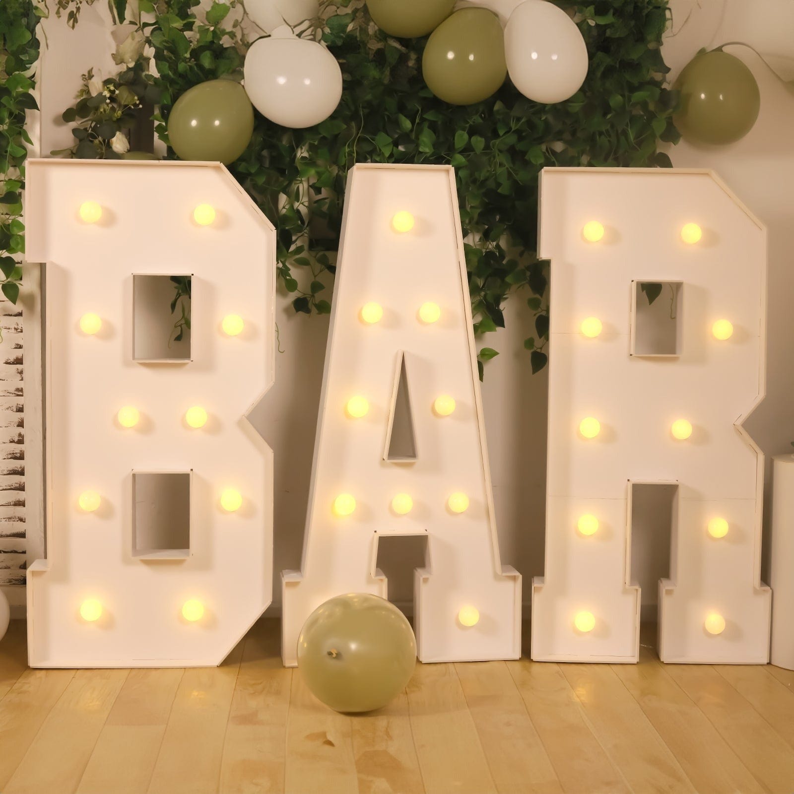 4ft Foam Board XL LED Marquee Letter with 10 Warm White Battery Operated LEDs
