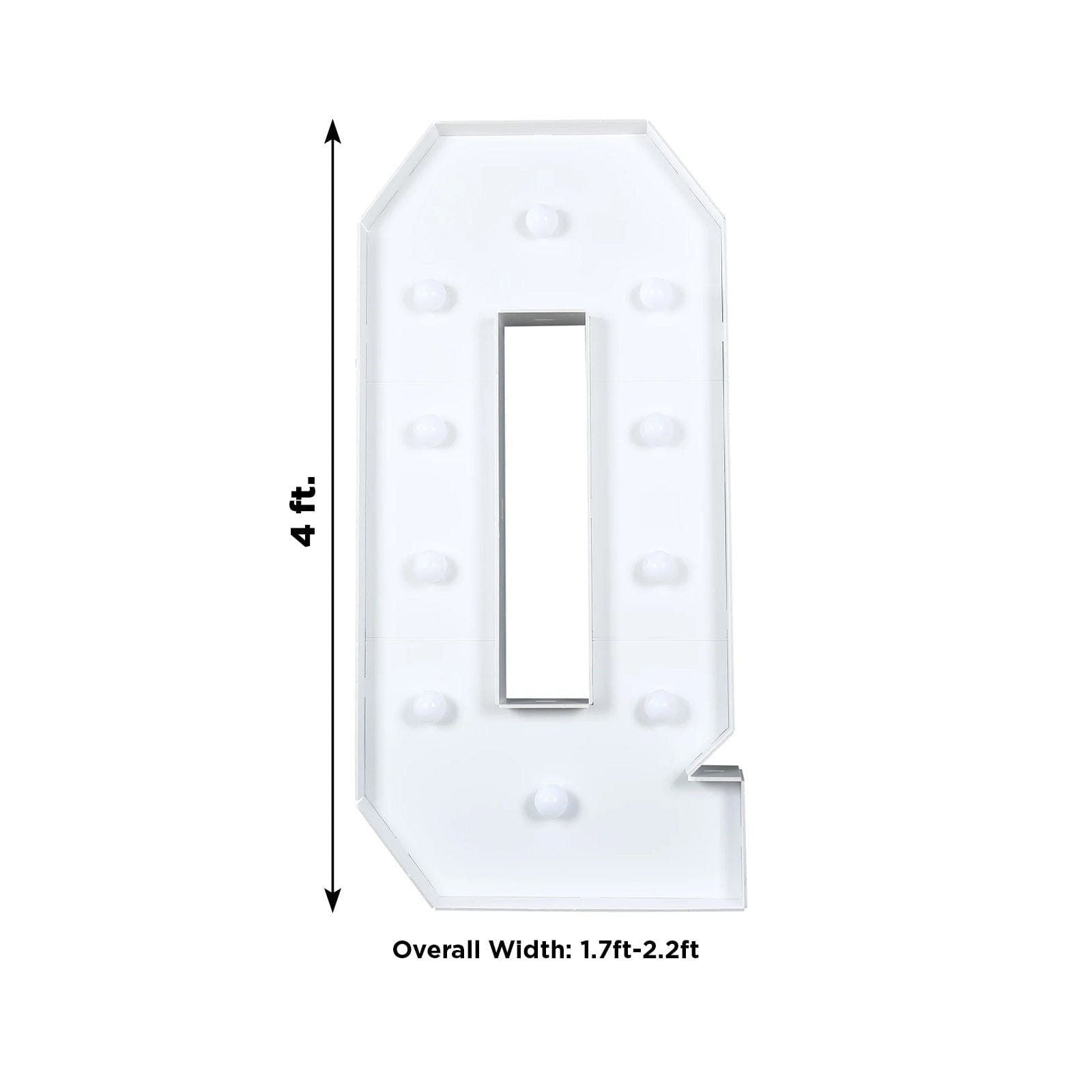 4ft Foam Board XL LED Marquee Letter with 10 Warm White Battery Operated LEDs