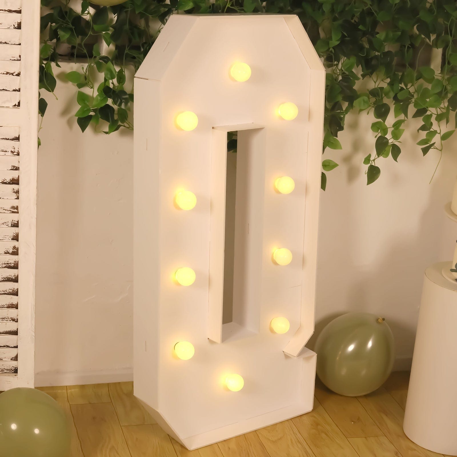 4ft Foam Board XL LED Marquee Letter with 10 Warm White Battery Operated LEDs