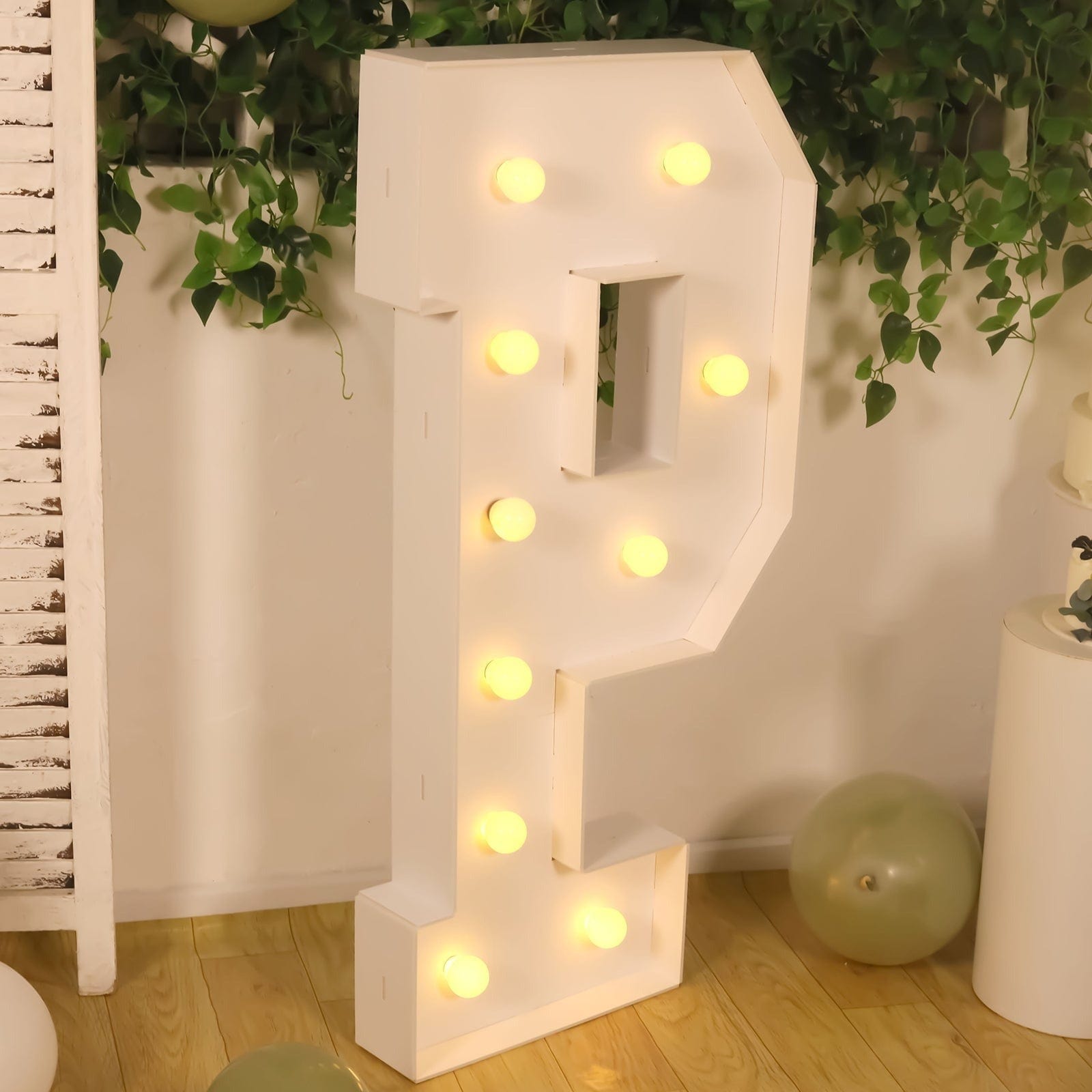 4ft Foam Board XL LED Marquee Letter with 10 Warm White Battery Operated LEDs